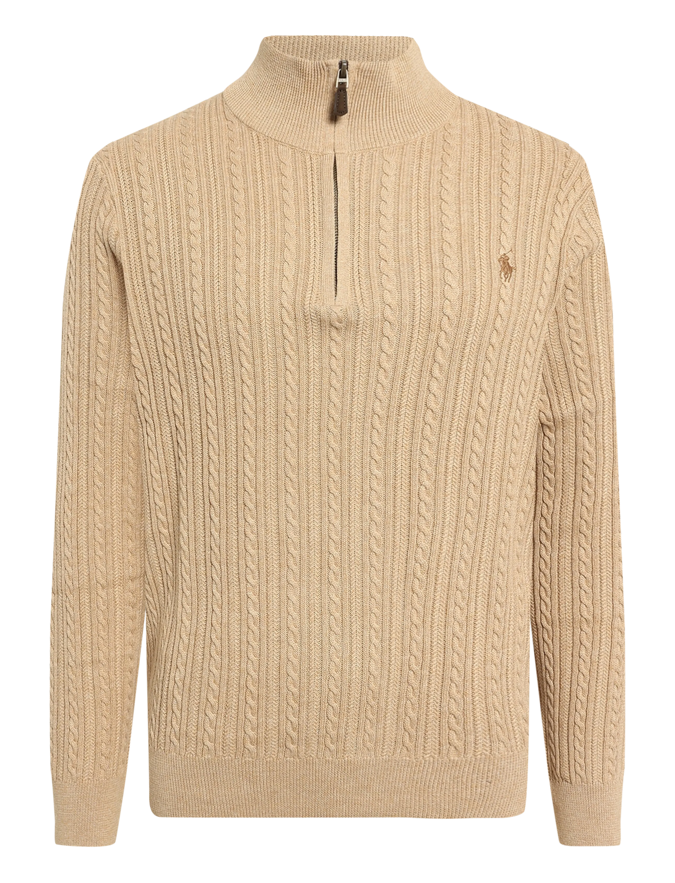 Polo Ralph Lauren 2/32 COTTON-SWEATER-PULLOVER - Strickmode - CAMEL MELANGE / beige
