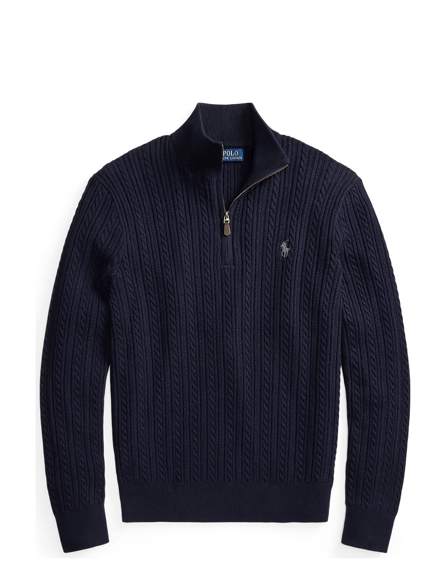 Polo Ralph Lauren - 2/32 COTTON-SWEATER-PULLOVER - half zip - hunter navy - 1
