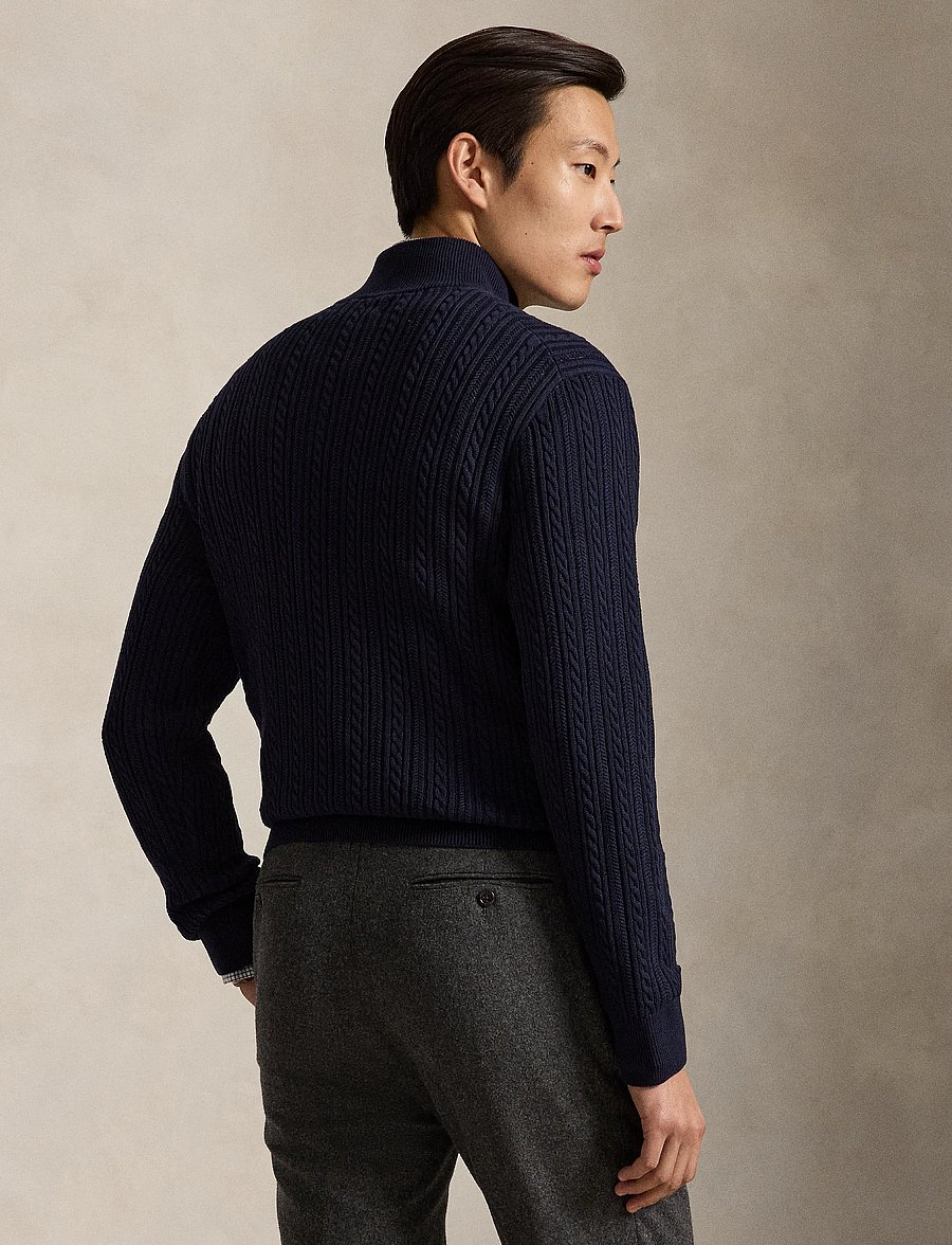 Polo Ralph Lauren - 2/32 COTTON-SWEATER-PULLOVER - half zip - hunter navy - 2