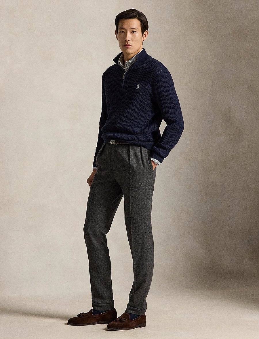 Polo Ralph Lauren - 2/32 COTTON-SWEATER-PULLOVER - half zip - hunter navy - 4