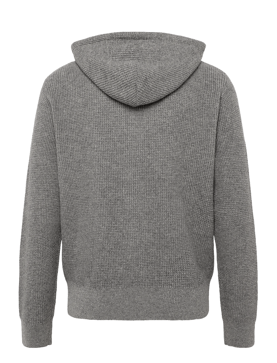 Polo Ralph Lauren - 2/28 WOOL COTTON-SWEATER-PULLOVER - pullover mit durchgehendem reißverschluss - fawn grey heather - 1