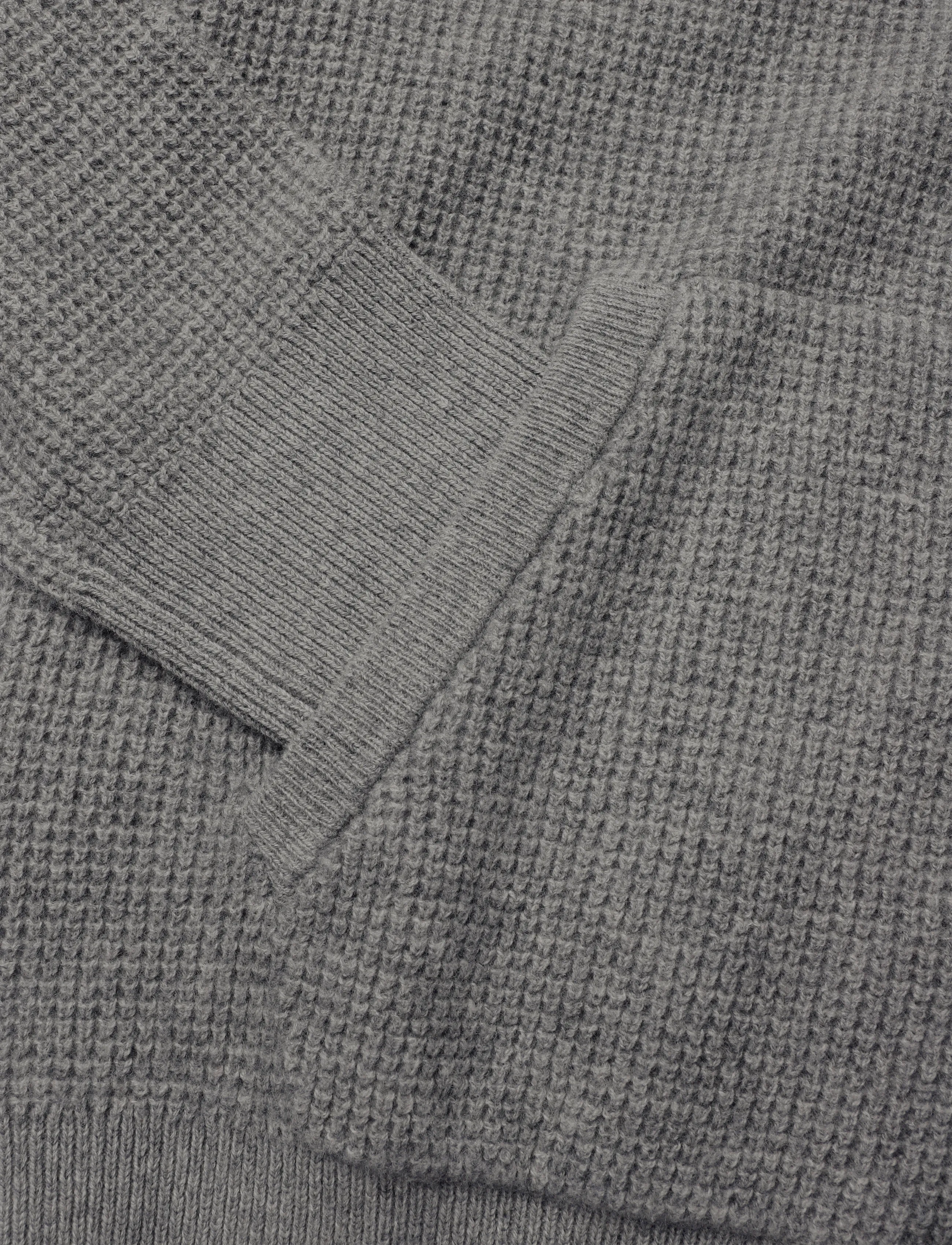 Polo Ralph Lauren - 2/28 WOOL COTTON-SWEATER-PULLOVER - pullover mit durchgehendem reißverschluss - fawn grey heather - 3