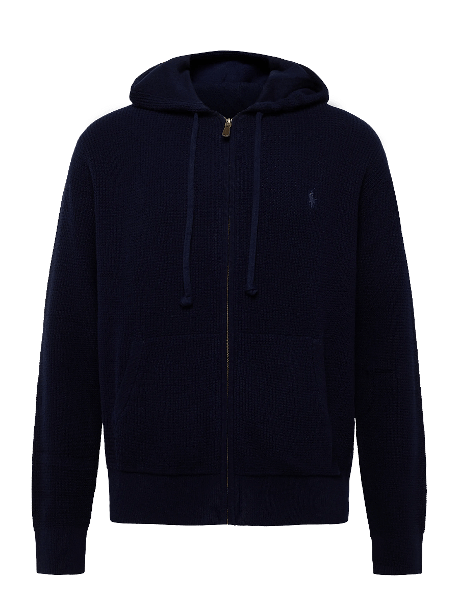 Polo Ralph Lauren - 2/28 WOOL COTTON-SWEATER-PULLOVER - full zip tröjor - hunter navy - 0