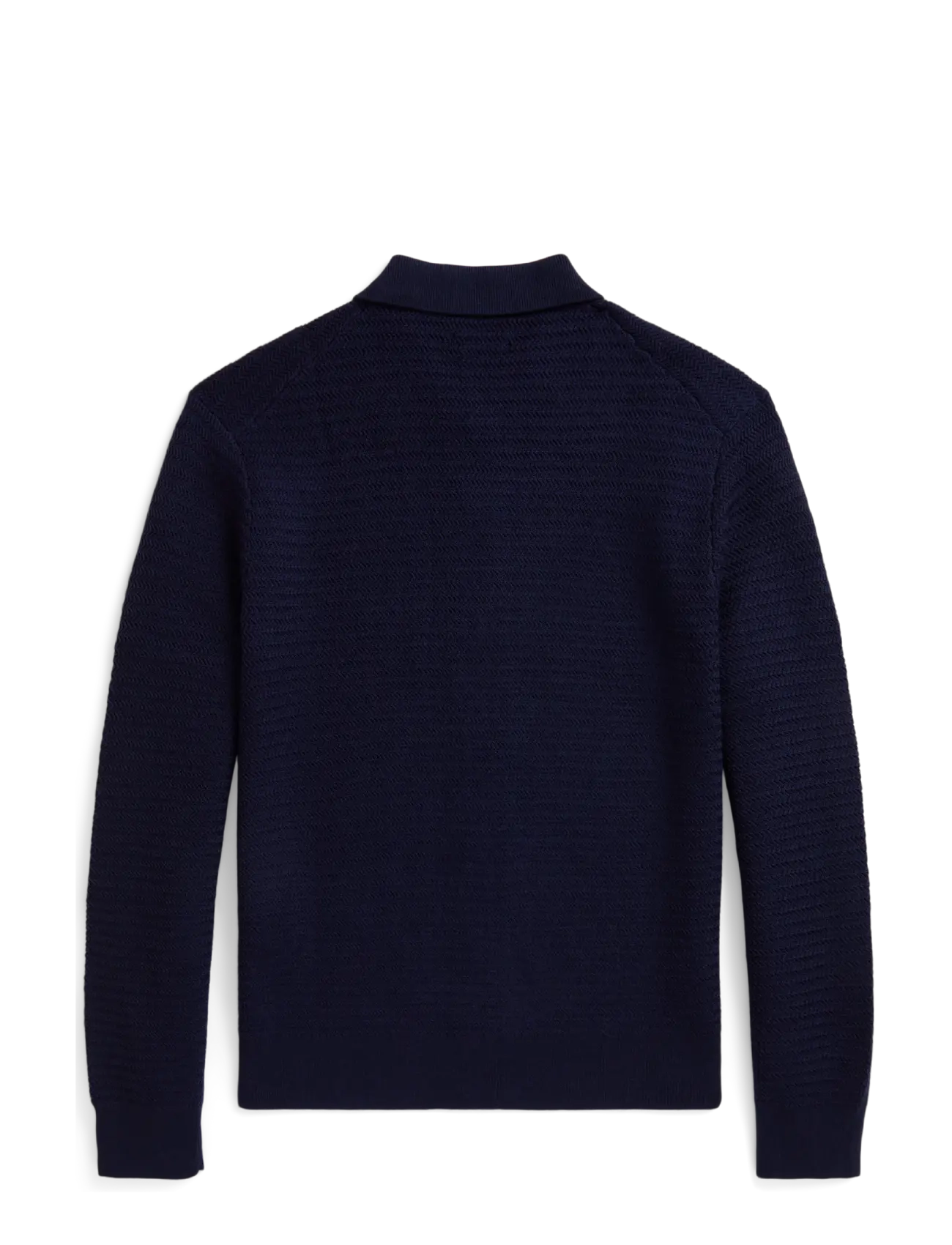 Polo Ralph Lauren - Washable Wool Polo-Collar Cardigan - cardigans - hunter navy - 1