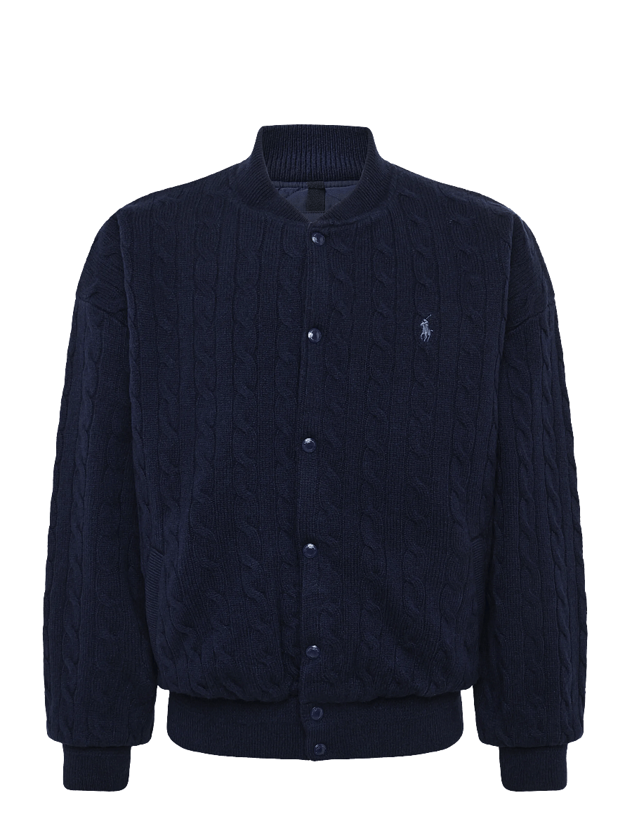 Polo Ralph Lauren - Relaxed Fit Cable-Knit Sweater Jacket - cardigans - hunter navy - 2