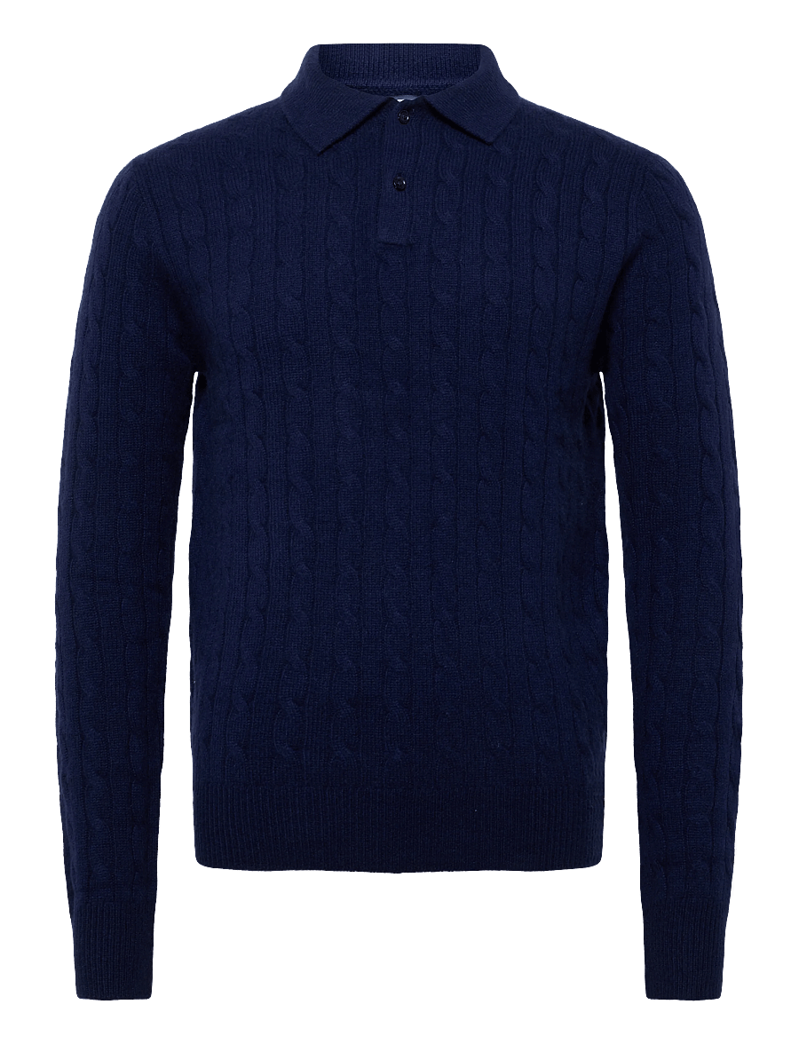 Polo Ralph Lauren - 2/28 CASHMERE SFA-SWEATER-PULLOVER - langärmelige strick-polohemden - bright navy - 0