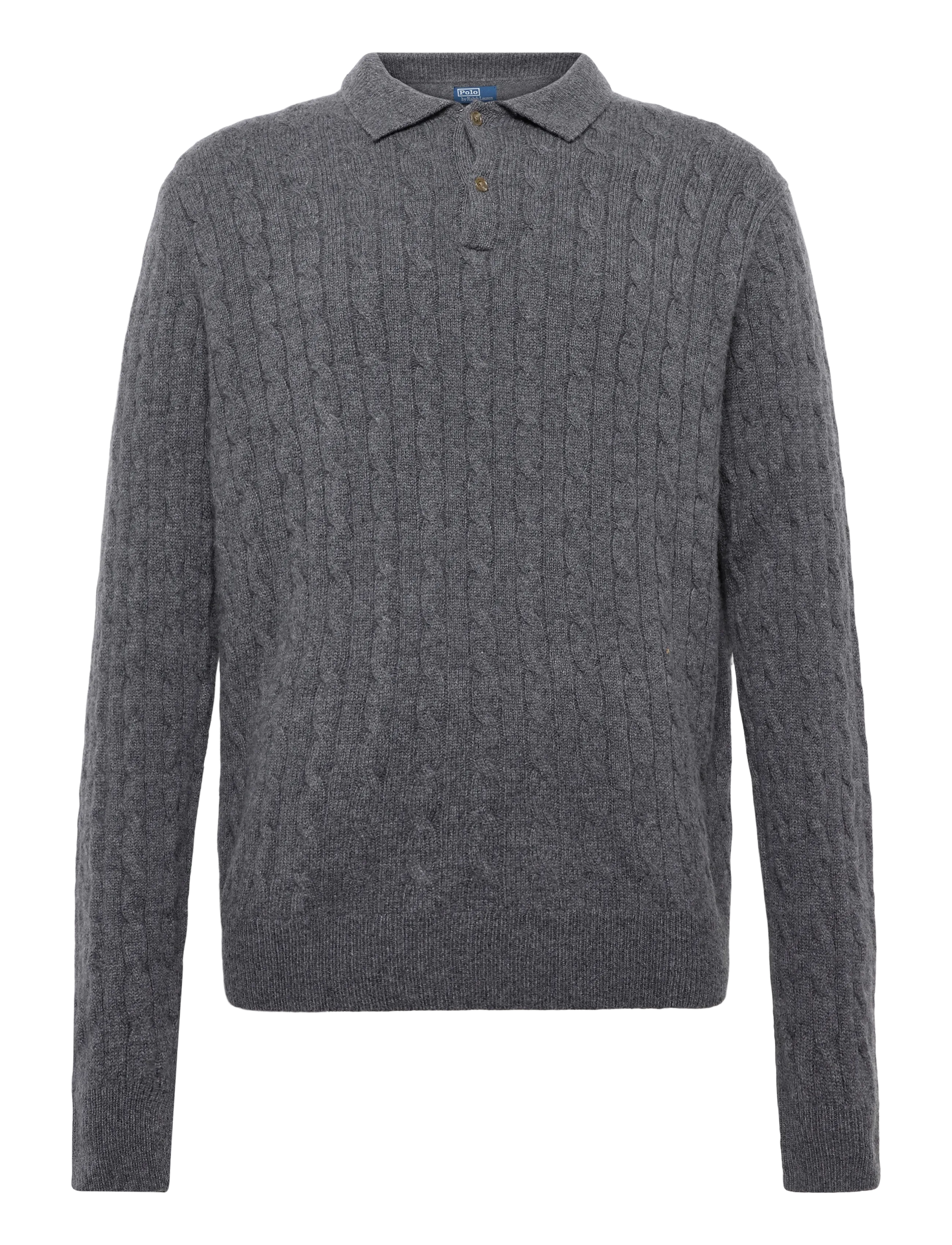 Polo Ralph Lauren 2/28 CASHMERE SFA-SWEATER-PULLOVER - Langärmelige Strick-Polohemden - STATIC GREY HEATH / grey