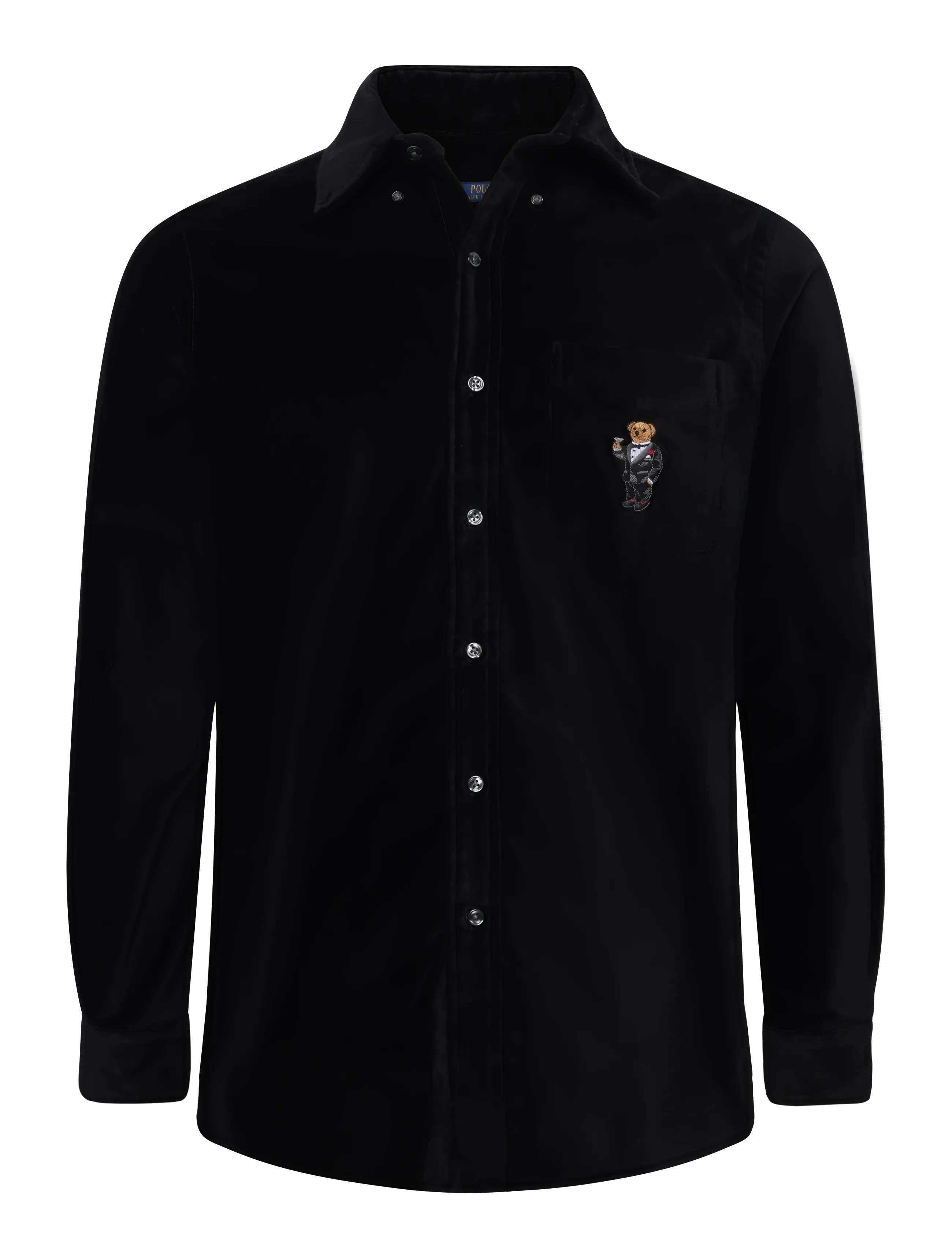Polo Ralph Lauren Classic Fit Martini Bear Velvet Shirt - Shop efter anledning - POLO BLACK / black