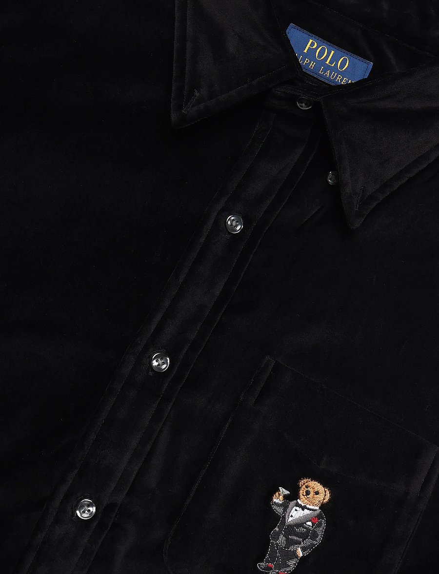 Polo Ralph Lauren - Martini Bear sammetsskjorta Classic Fit - casual skjortor - polo black - 2
