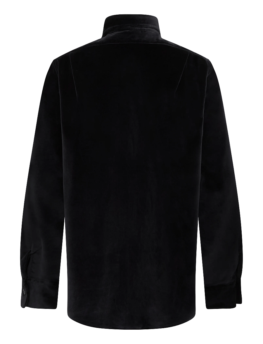 Polo Ralph Lauren - Classic Fit Embroidered Velvet Shirt - basic shirts - 4487 polo black - 1