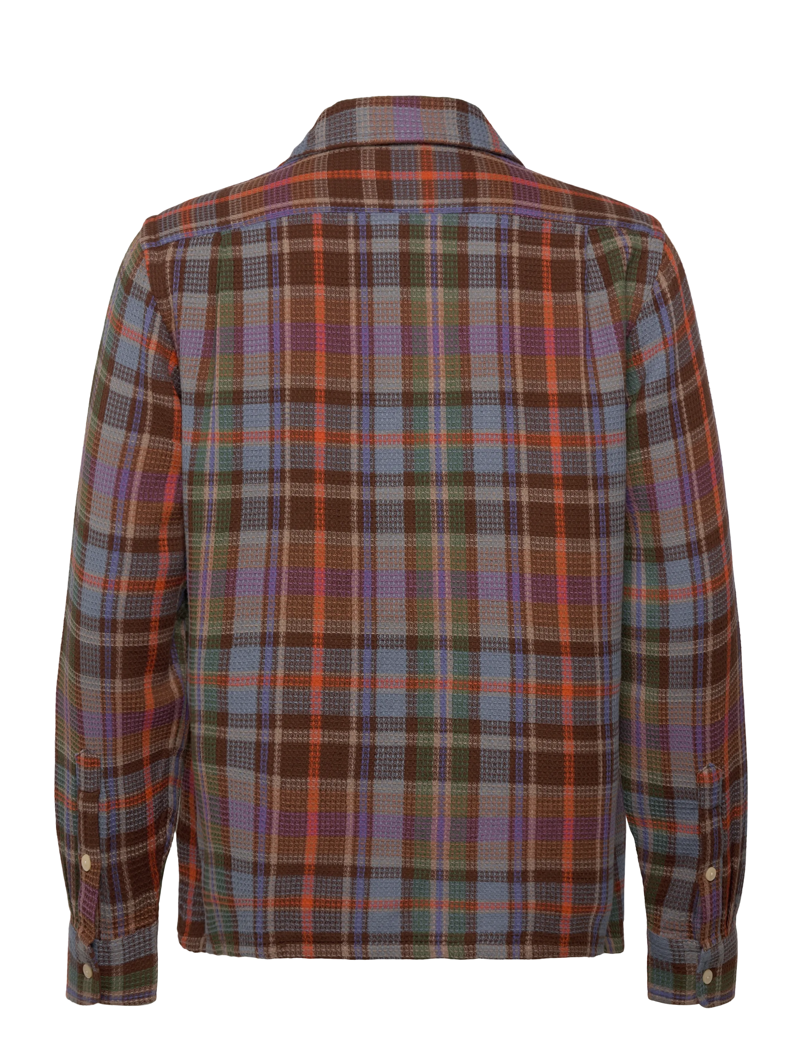 Polo Ralph Lauren - Classic Fit Plaid Waffle Camp Shirt - koszule w kratkę - 7448a brown blue - 1