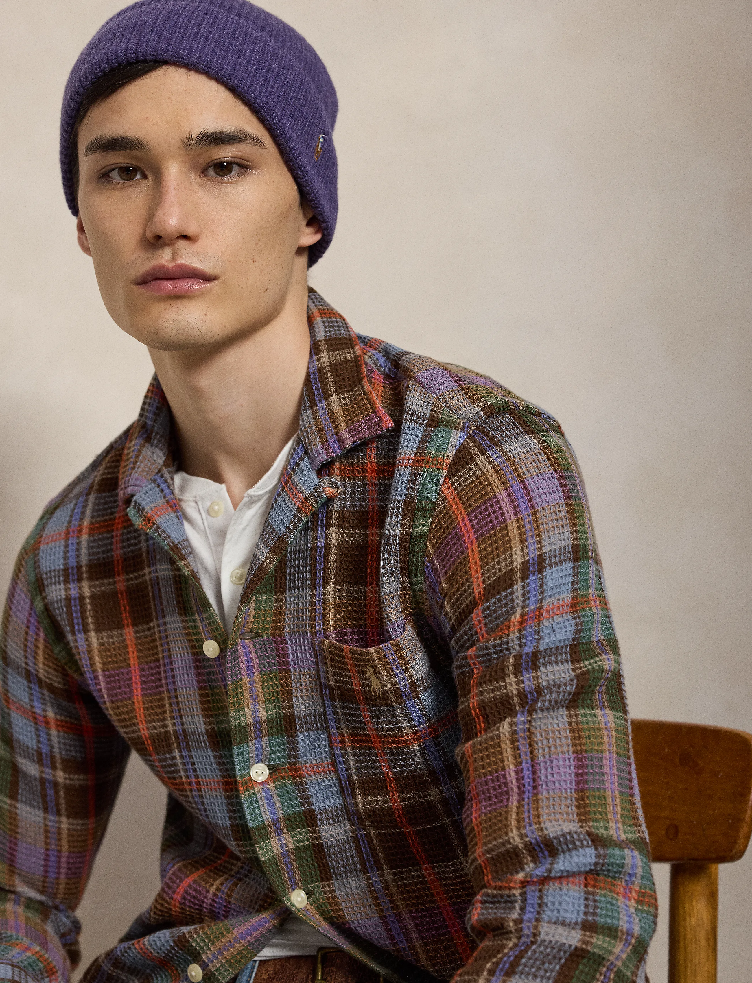 Polo Ralph Lauren Classic Fit Plaid Waffle Camp Shirt skjortor & blusar herr – bild 4