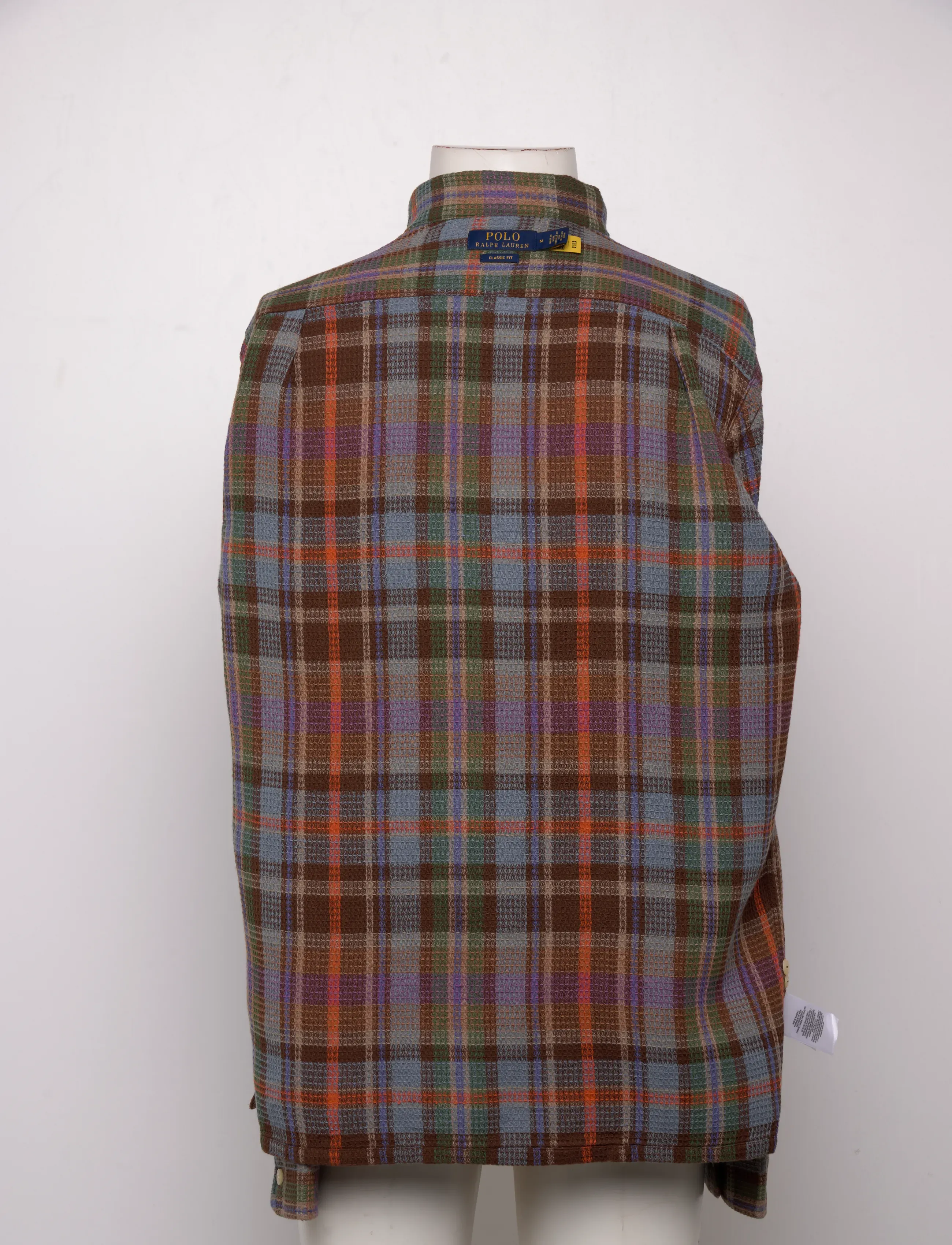 Polo Ralph Lauren - COTTON WAFFLE-WVN-SHIRT - 7448a brown blue - 1
