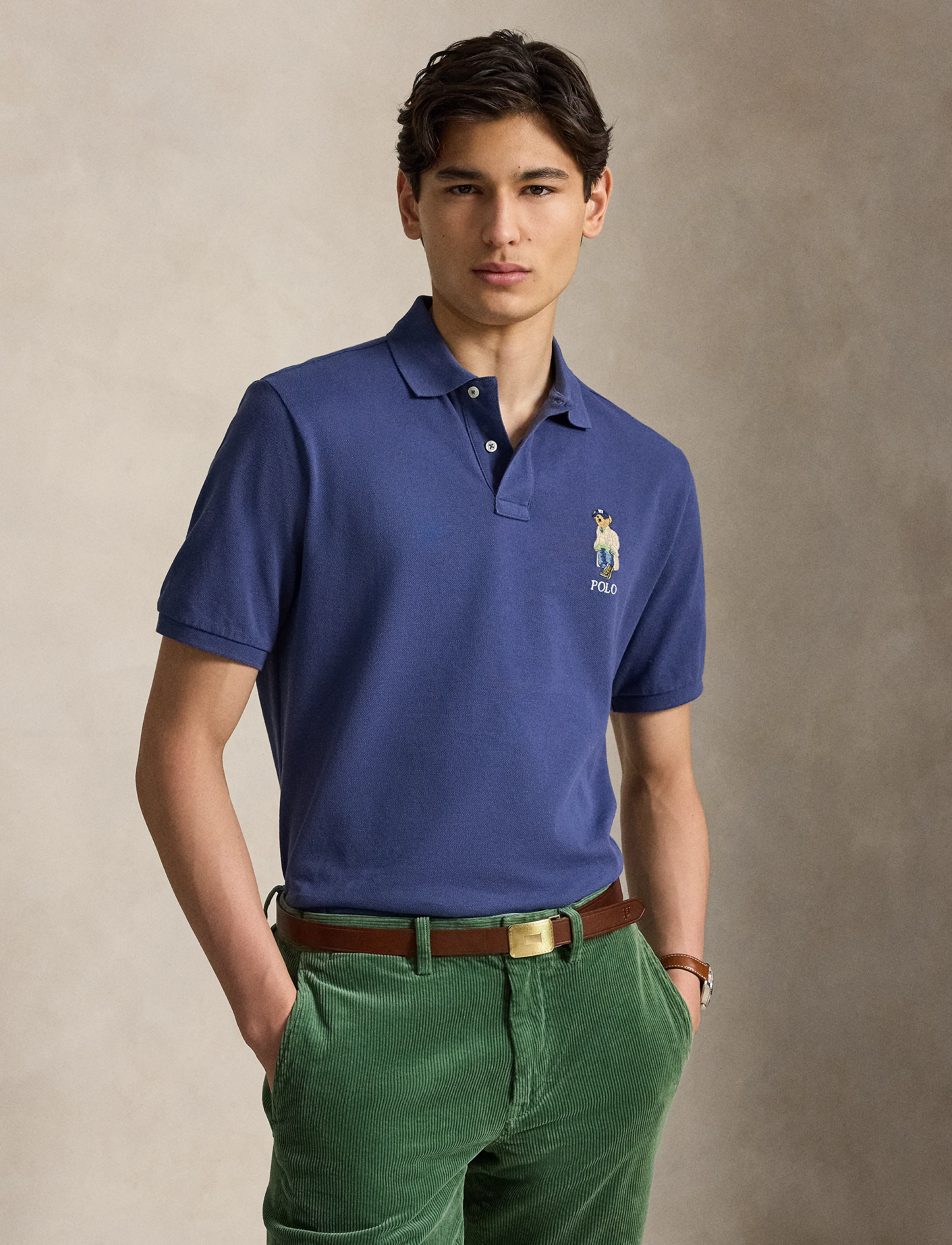 Polo Ralph Lauren Classic Fit Polo Bear Mesh Polo Shirt, Herren, Polo Bear Mesh Poloshirt, Marineblau, Gr.S