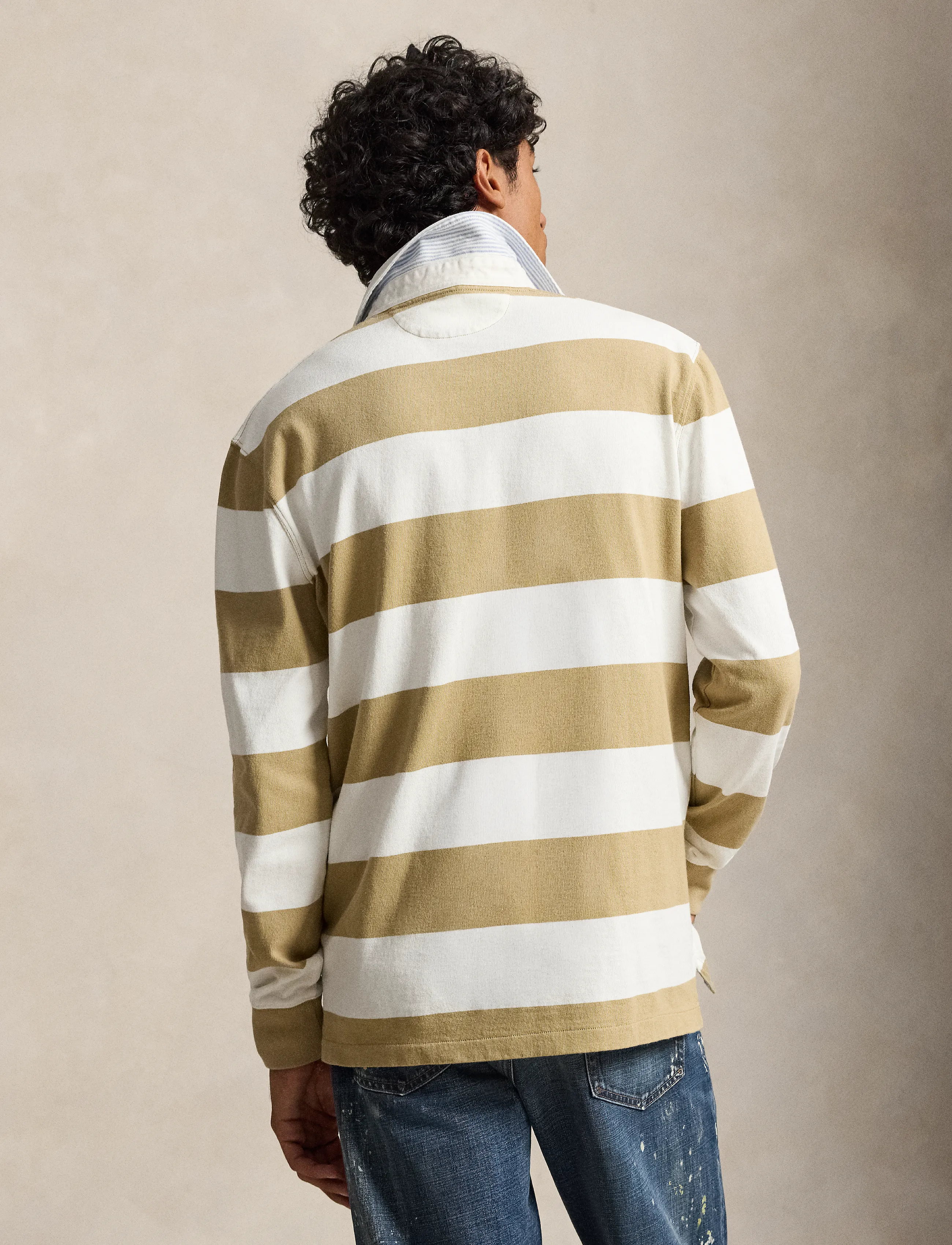 Polo Ralph Lauren - Classic Fit Polo Bear Rugby Shirt - rl khki/trphy crm - 3