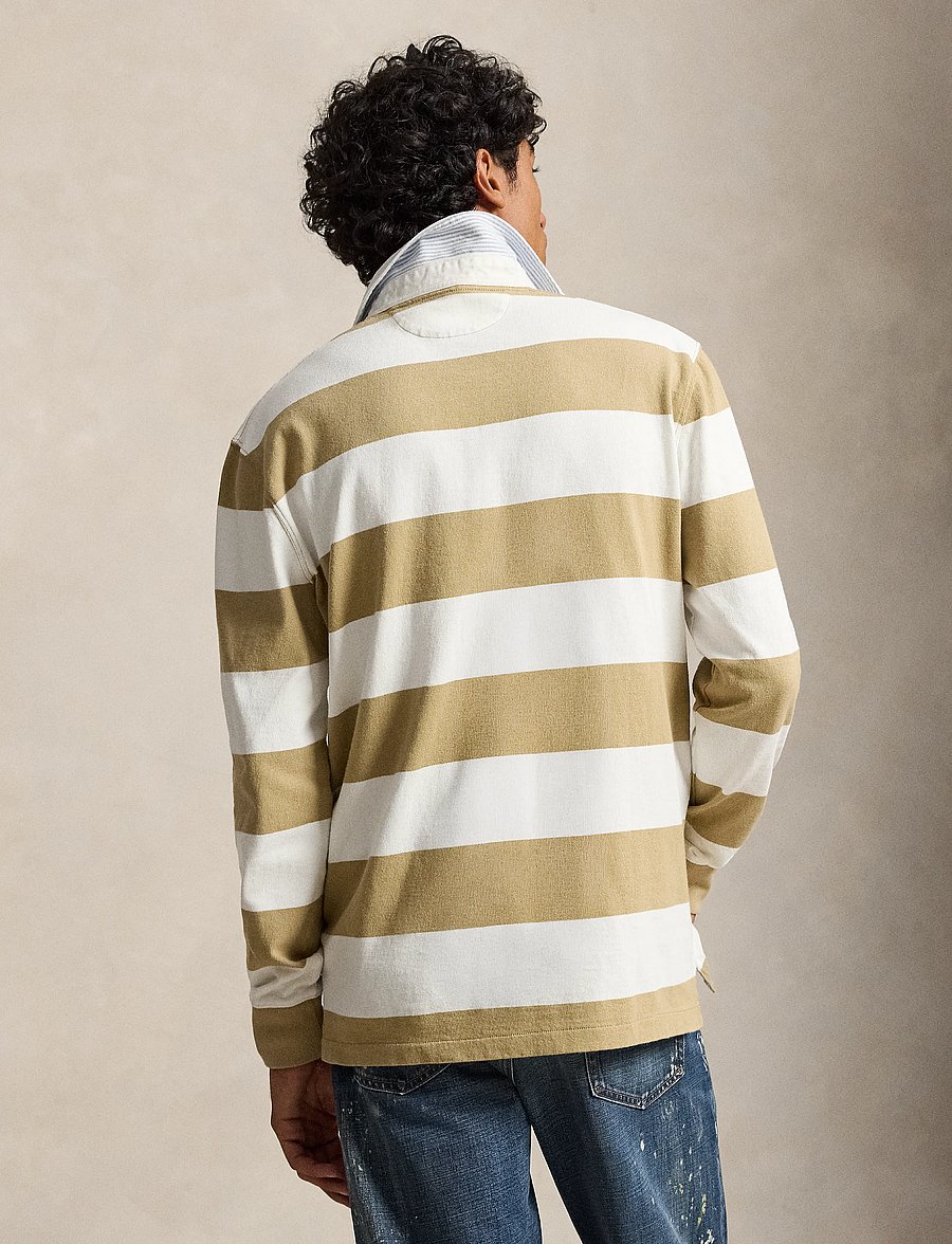 Polo Ralph Lauren - Classic Fit Polo Bear Rugby Shirt - långärmade stickade pikétröjor - rl khki/trphy crm - 3