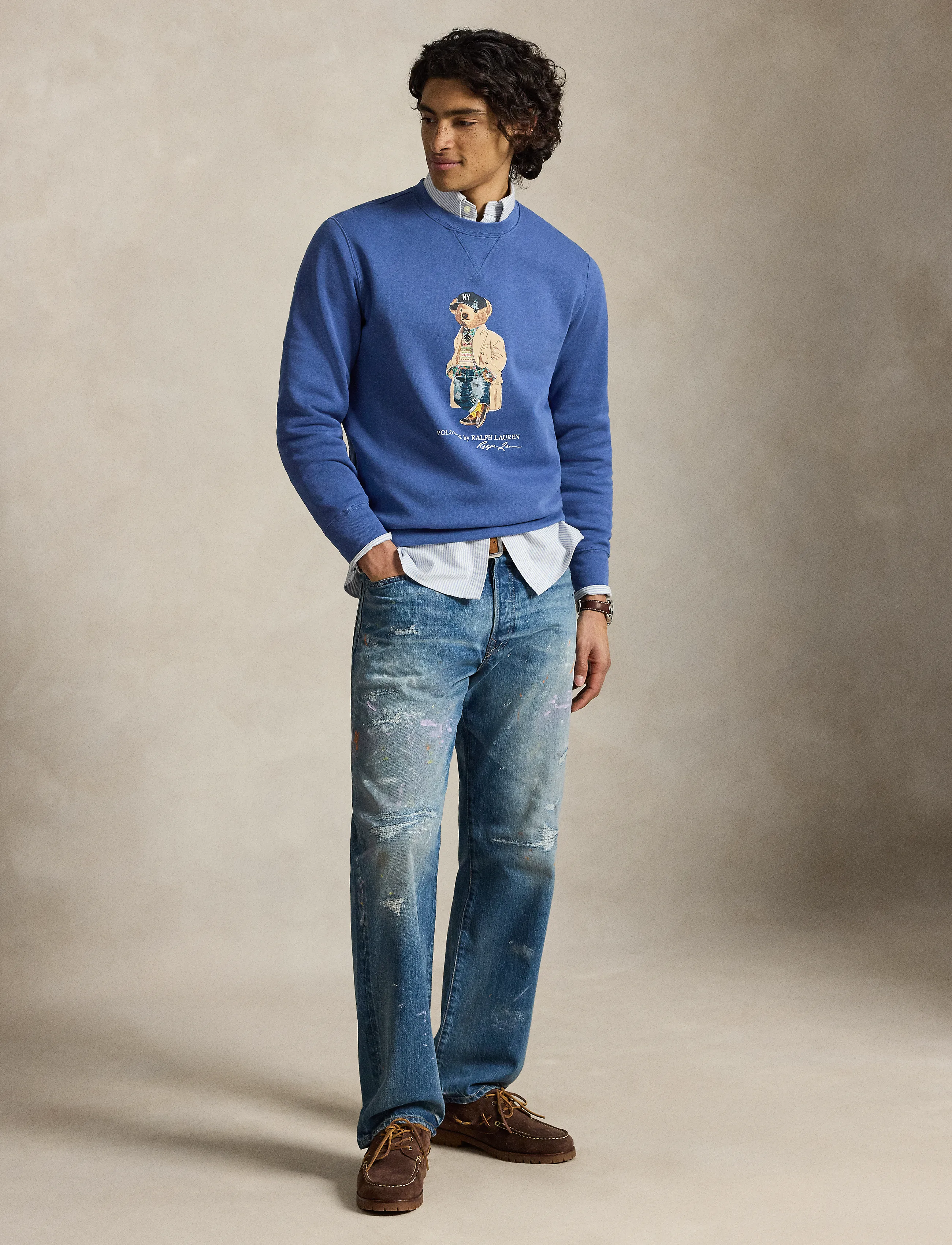 Polo Ralph Lauren Sweatshirt marinblå / safir / karamell herr – bild 5