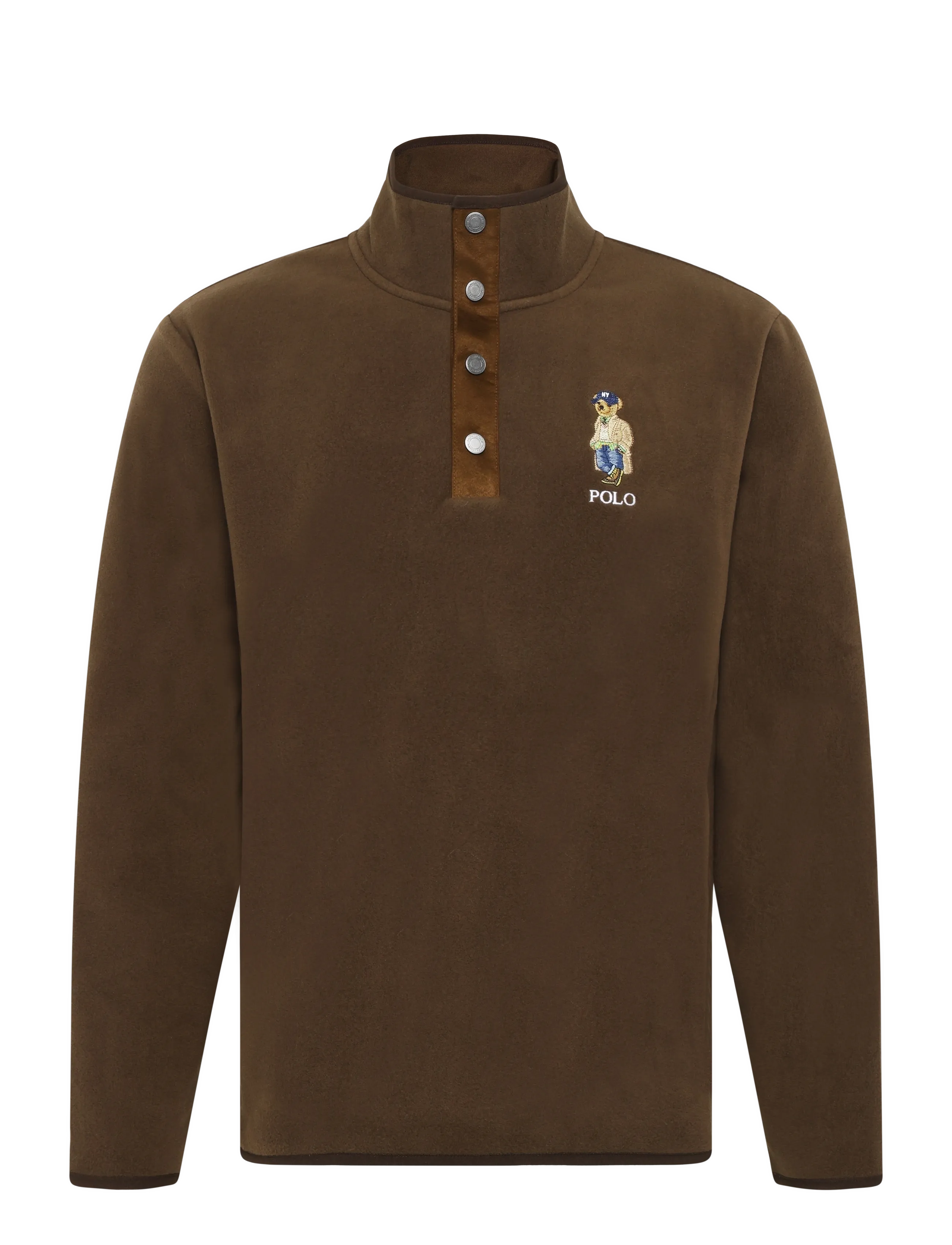 Polo Ralph Lauren Poly Fleece-Knt-Sweatshirt, Mænd, Fleecetrøje, Brun, Str: L