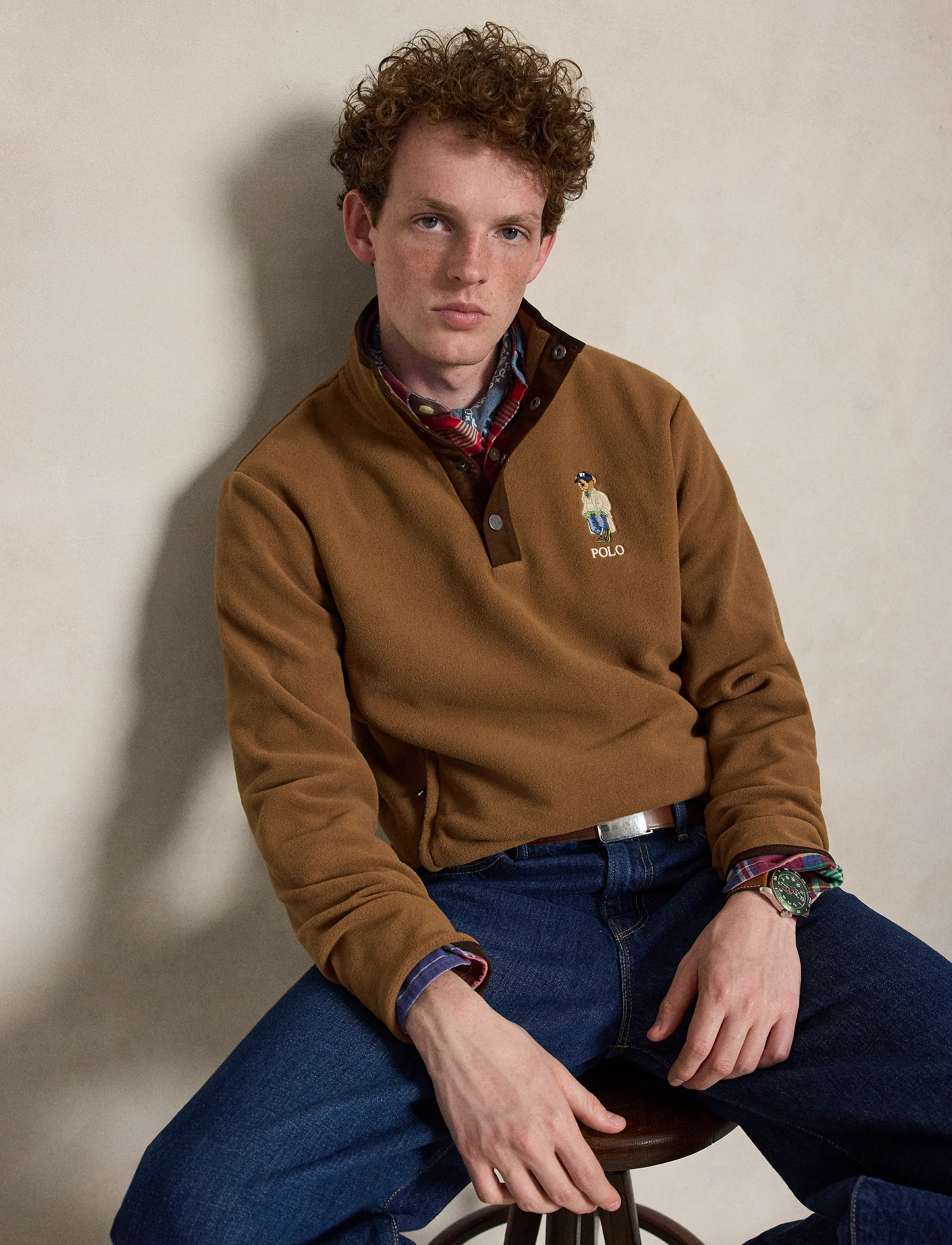 Polo Ralph Lauren - Polo Bear Fleece Pullover - teddy-truien - ntmg brwn-hrtg be - 5