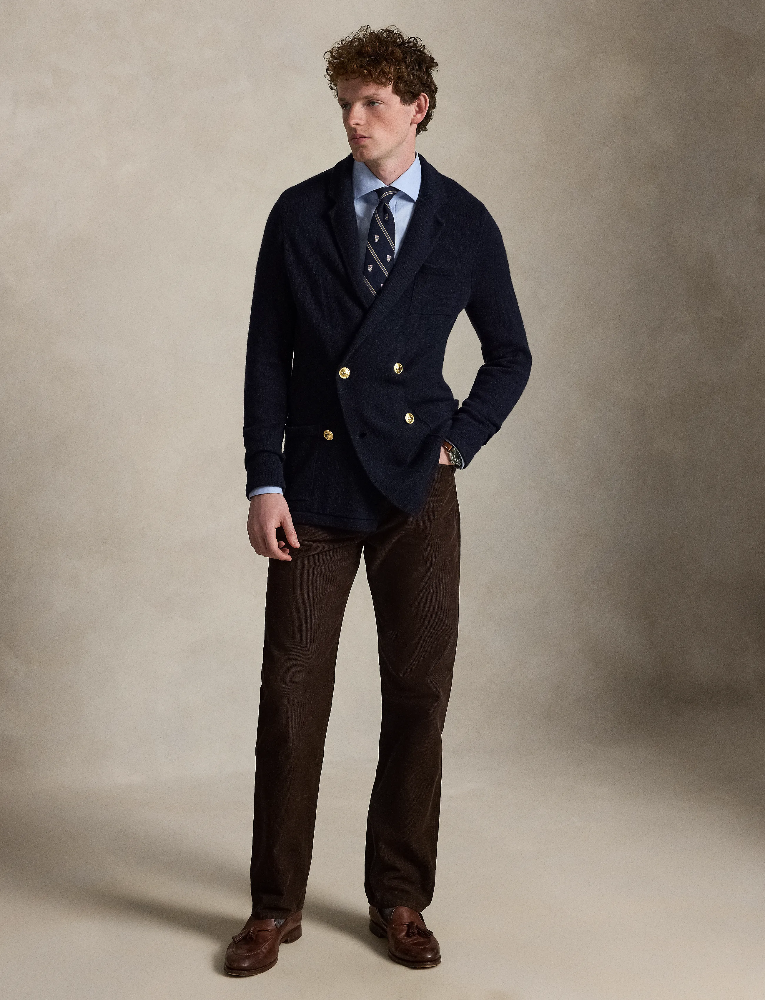 Polo Ralph Lauren 14W CORDUROY-WVN-PANTS - Trousers - DARK BEECH / brown