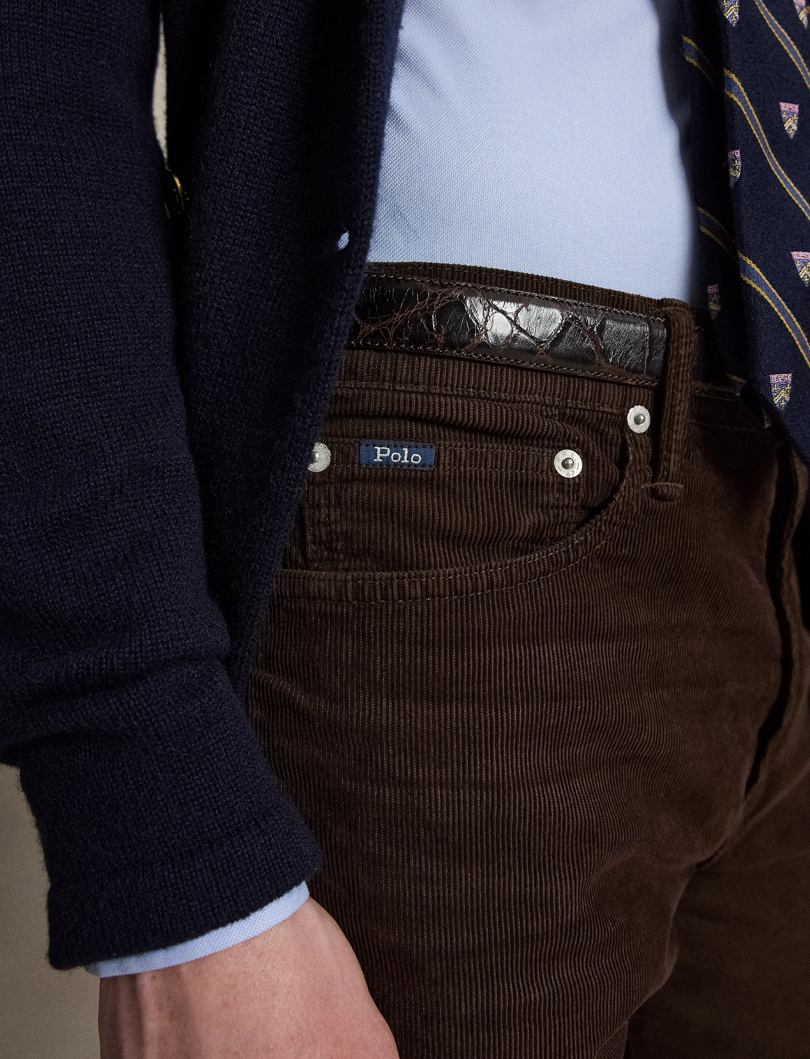 Polo Ralph Lauren - 14W CORDUROY-WVN-PANTS - casual trousers - dark beech - 3