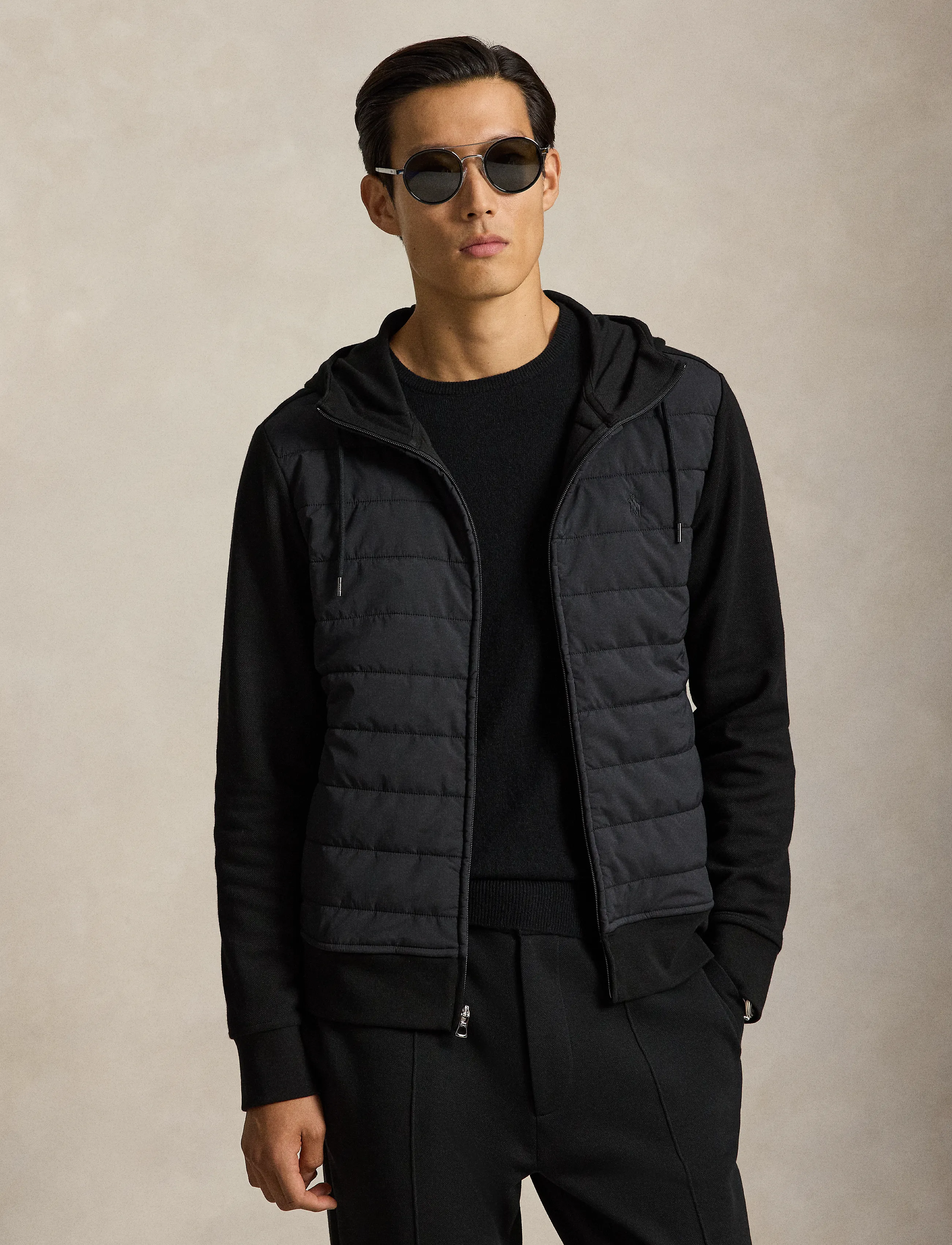 Polo Ralph Lauren Hybrid Full-Zip Hoodie - Riided - POLO BLACK / black