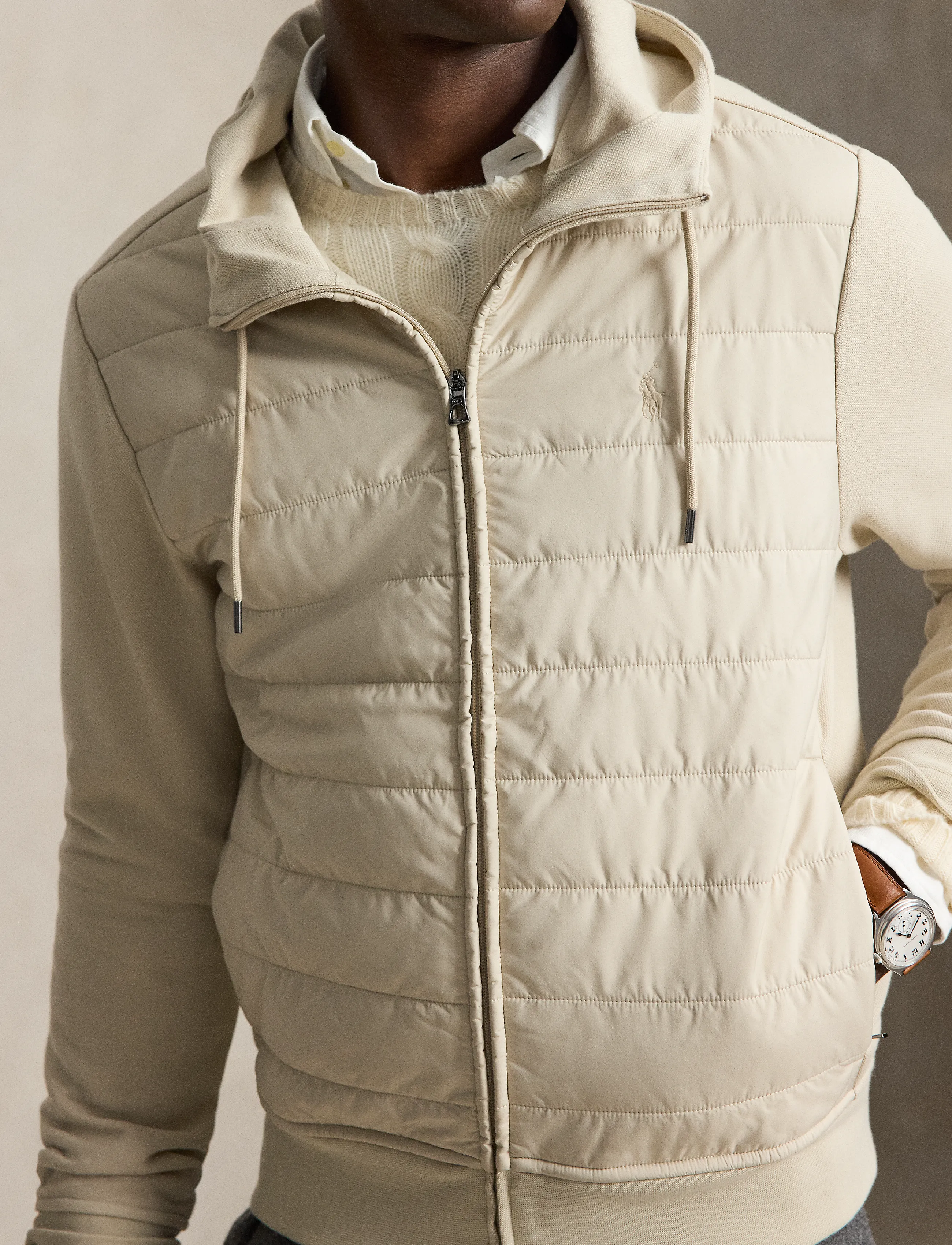 Polo Ralph Lauren - Hybrid Full-Zip Hoodie - hybrid-jacken - stoneware grey - 3