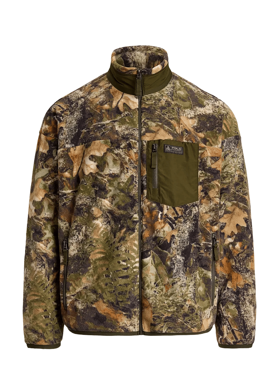 Polo Ralph Lauren - Relaxed Fit Forest-Print Fleece Jacket - bomber jackets - forest camo - 2