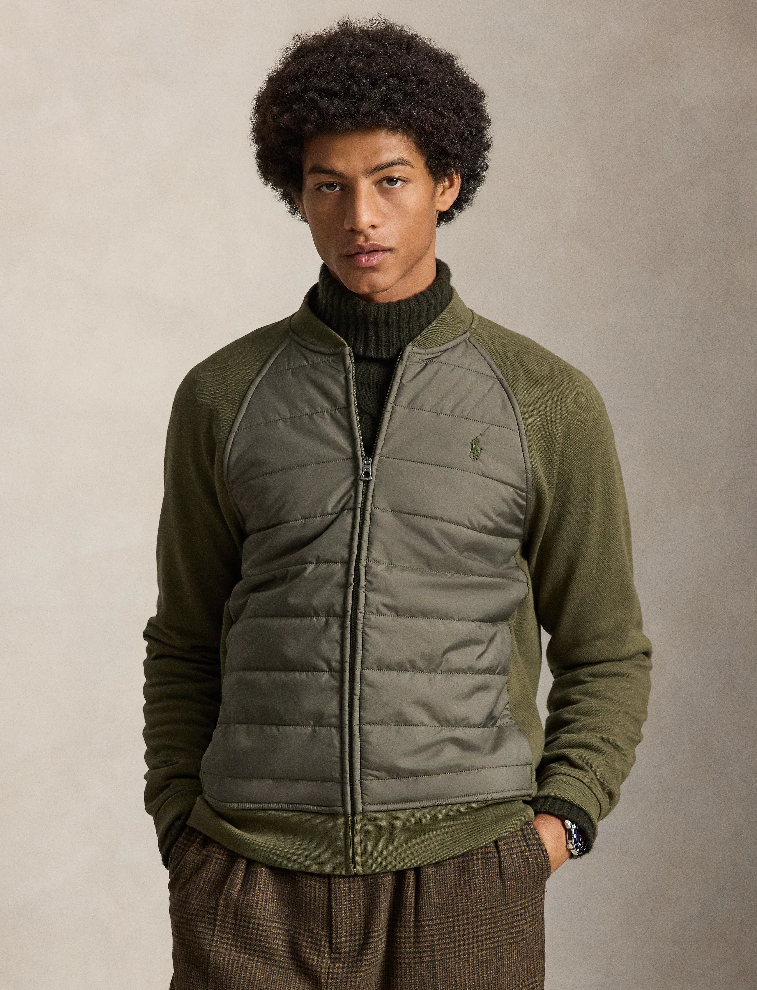 Polo Ralph Lauren Hybrid basebolljacka - Preppy - CANOPY OLIVE / khaki/green