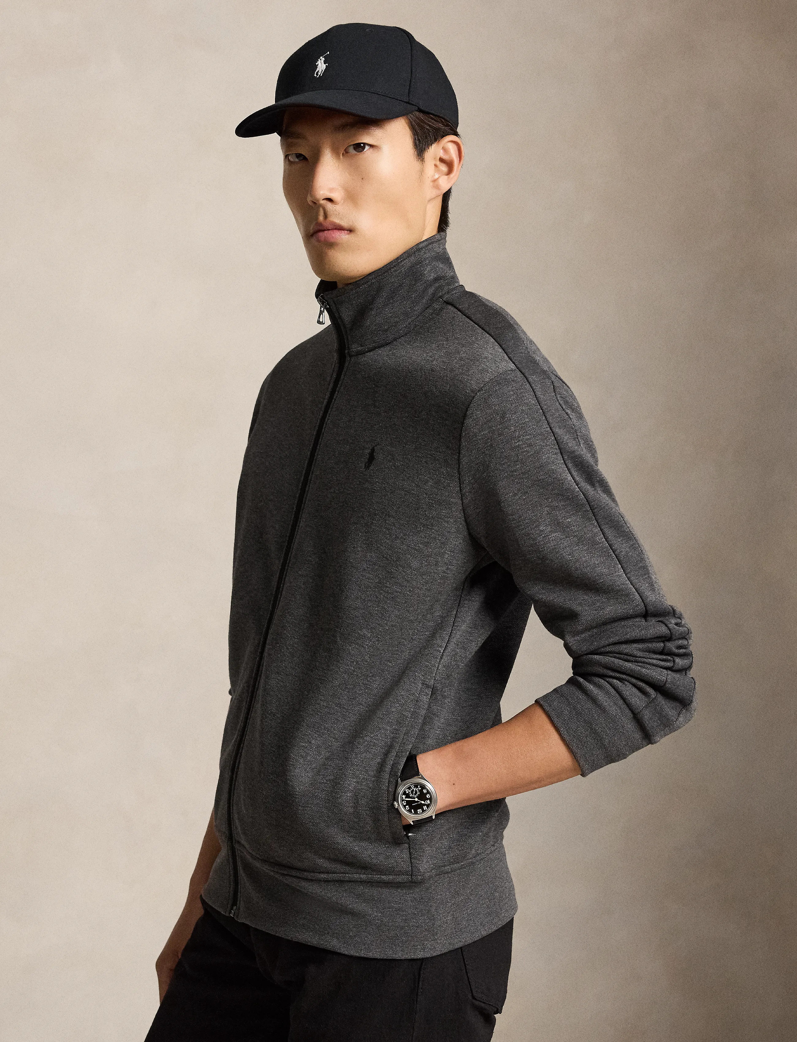 Polo Ralph Lauren Double-Knit Track Jacket - Vis alt - WINDSOR HEATHER / grey