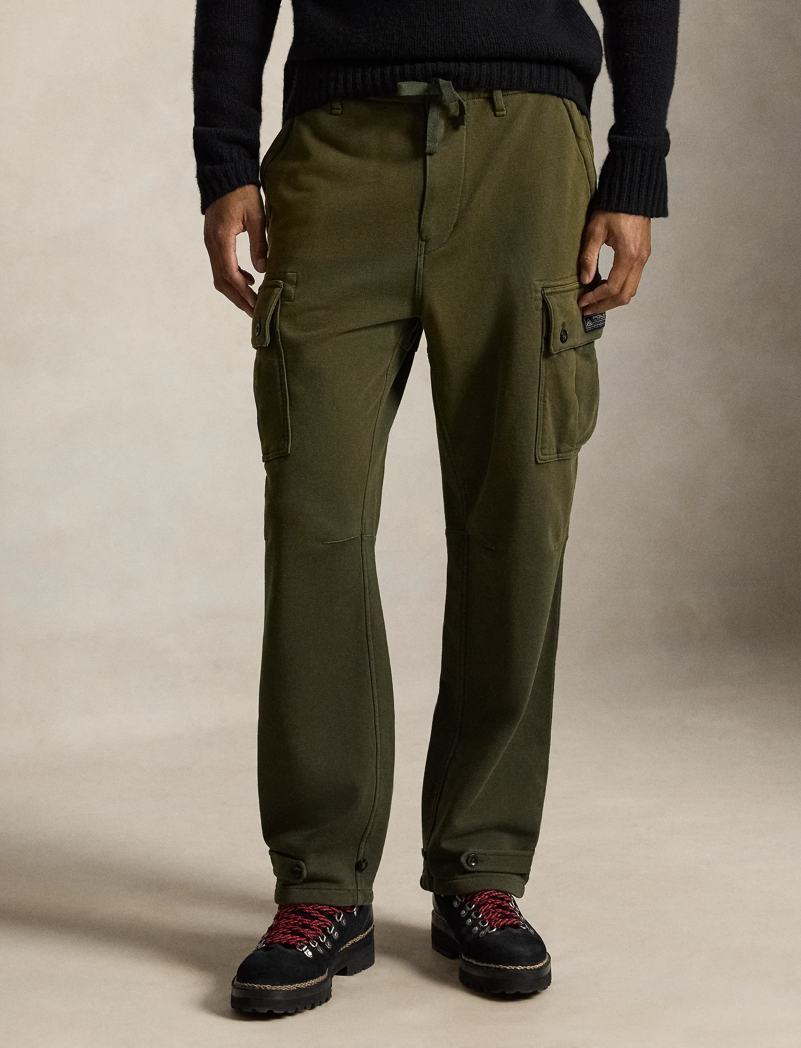 Polo Ralph Lauren - Loopback Fleece Cargo Pant - cargo pants - company olive - 4