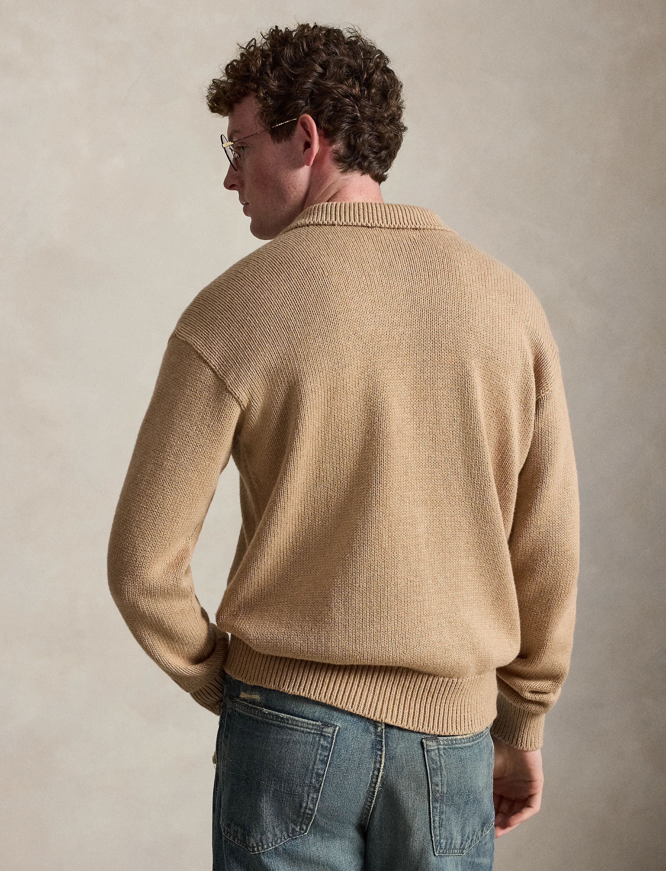 Polo Ralph Lauren Relaxed Fit Cable Cotton Polo Sweater långärmade t-shirts herr – bild 2