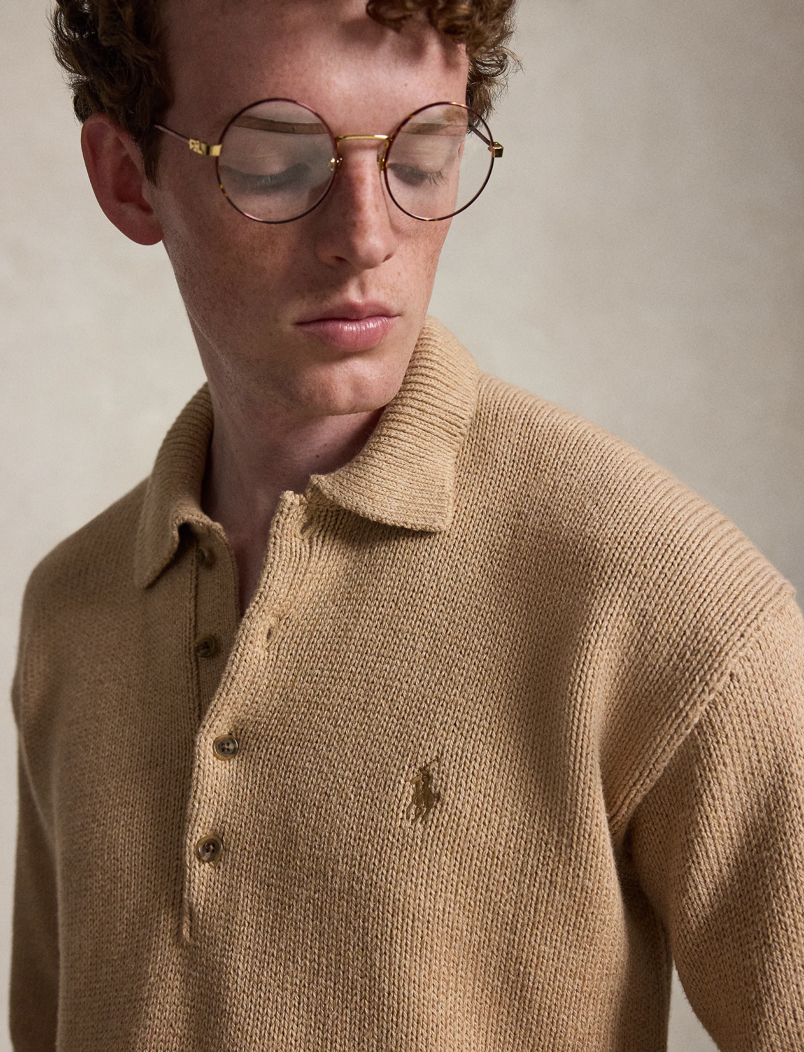 Polo Ralph Lauren Relaxed Fit Cable Cotton Polo Sweater långärmade t-shirts herr – bild 5