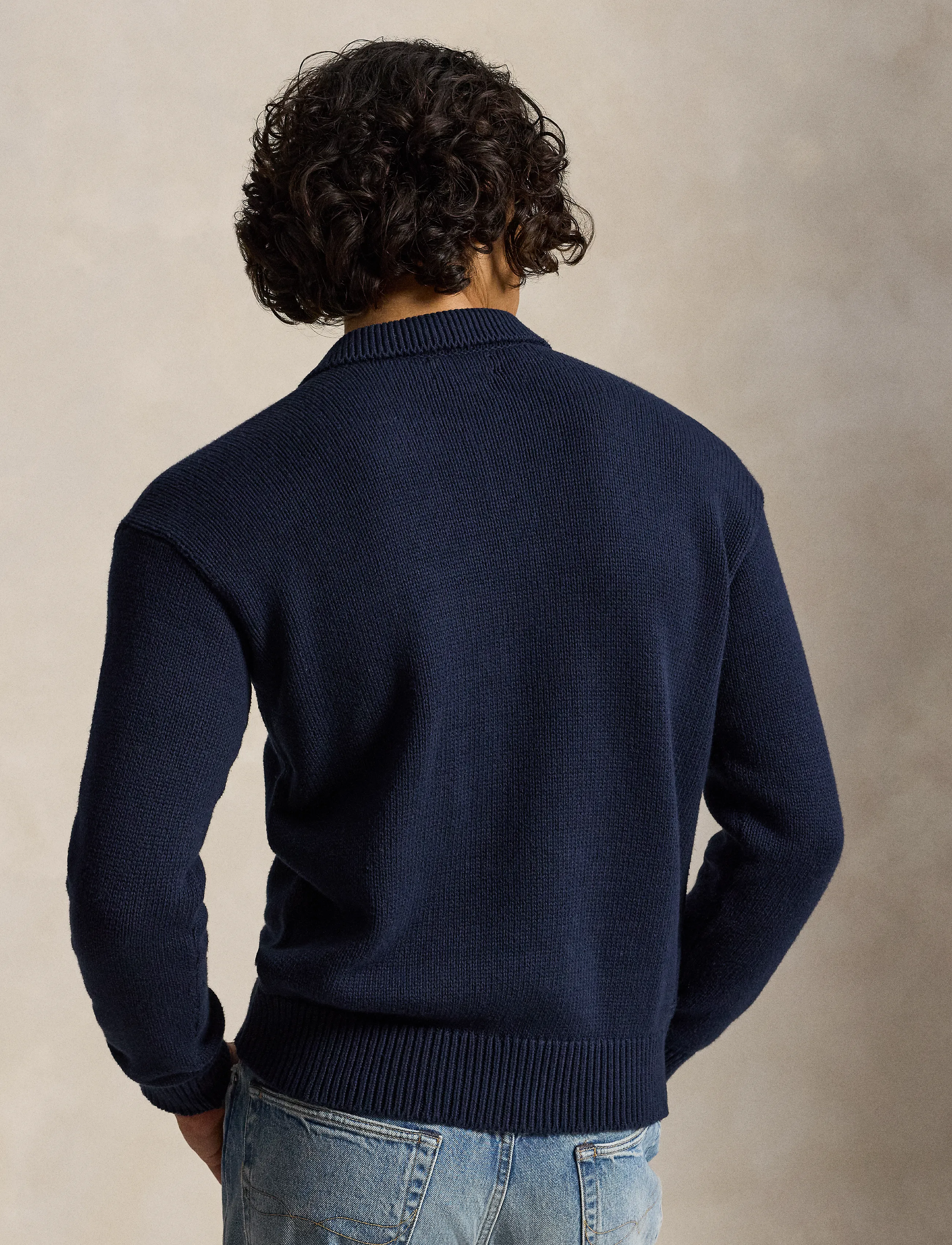 Polo Ralph Lauren Relaxed Fit Cable Cotton Polo Sweater långärmade t-shirts herr – bild 2