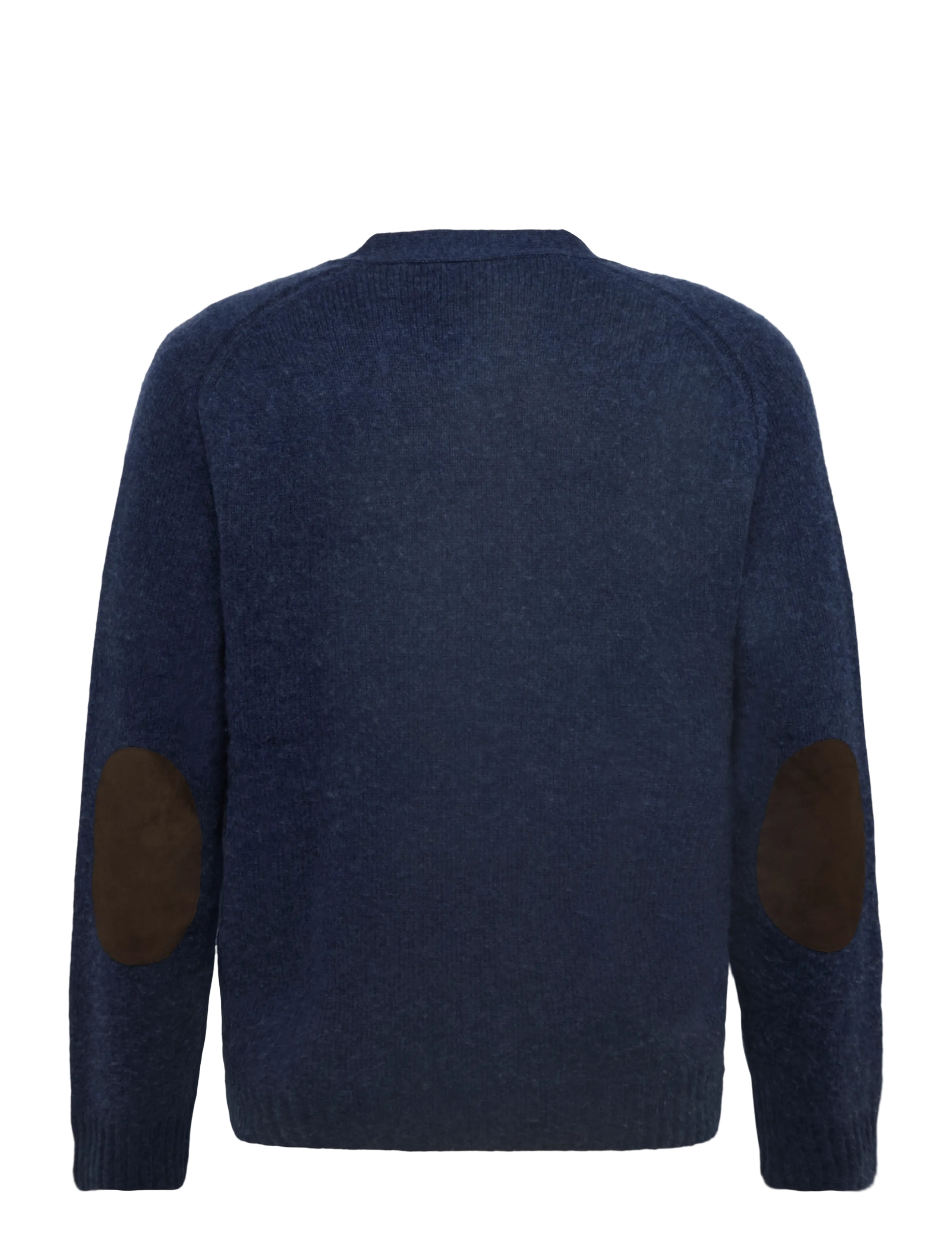 Polo Ralph Lauren - Suede-Patch Wool-Cashmere Cardigan - peysur - basalt navy hthr - 2