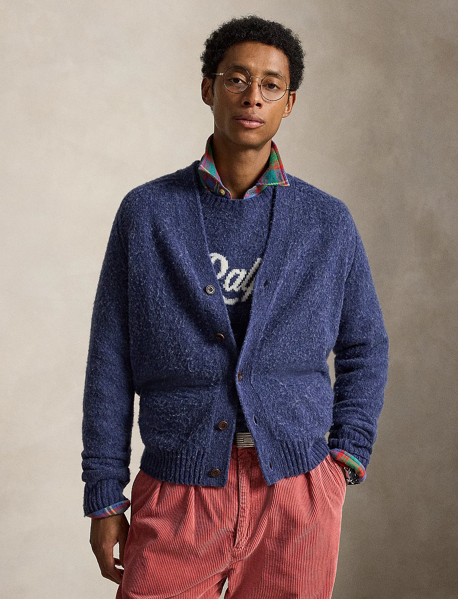 Polo Ralph Lauren - 2/10 WOOL/CASH RWS-SWEATER-CARDIGAN - cardigans - basalt navy hthr - 0