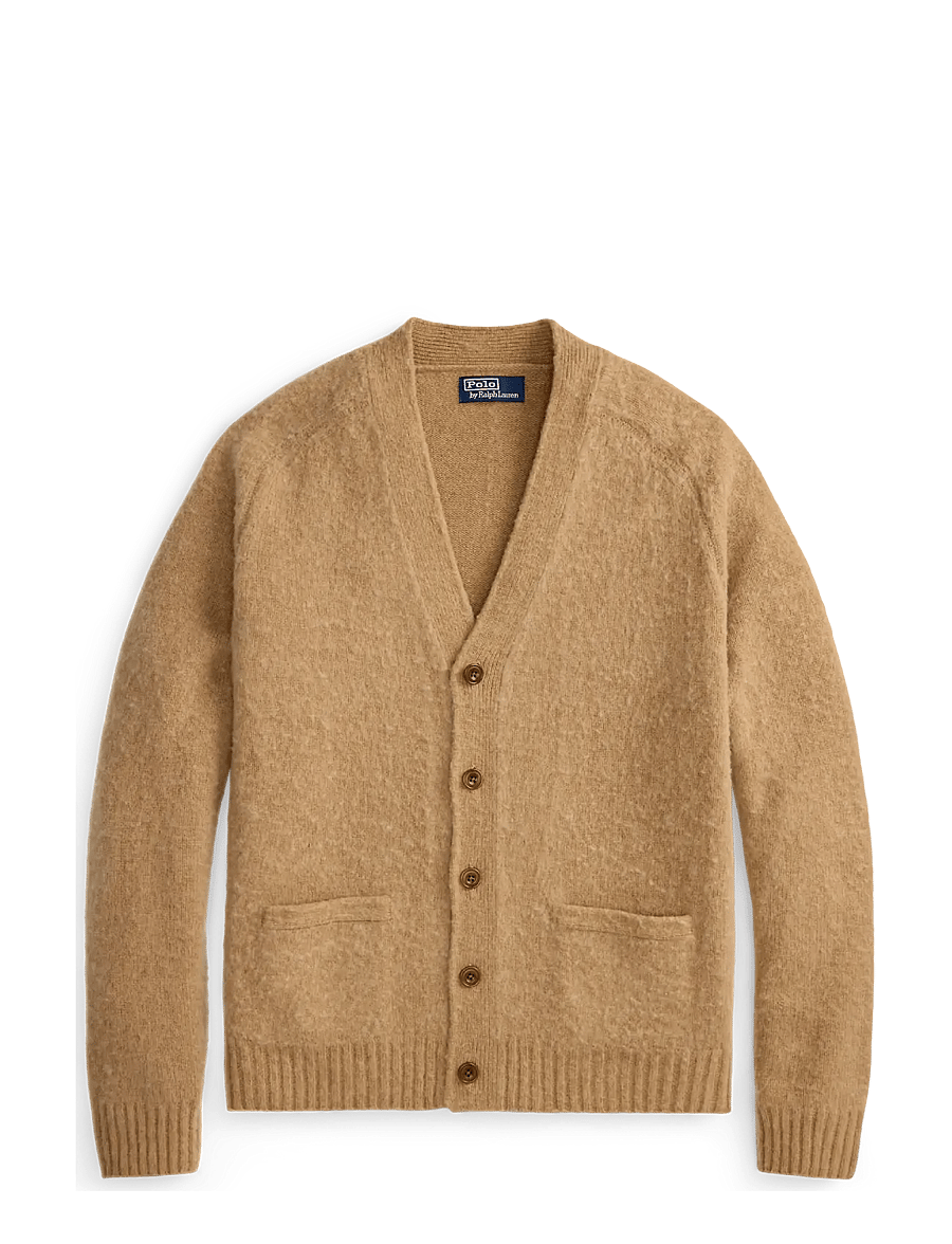 Polo Ralph Lauren - Suede-Patch Wool-Cashmere Cardigan - cardigans - crouton tan heath - 2
