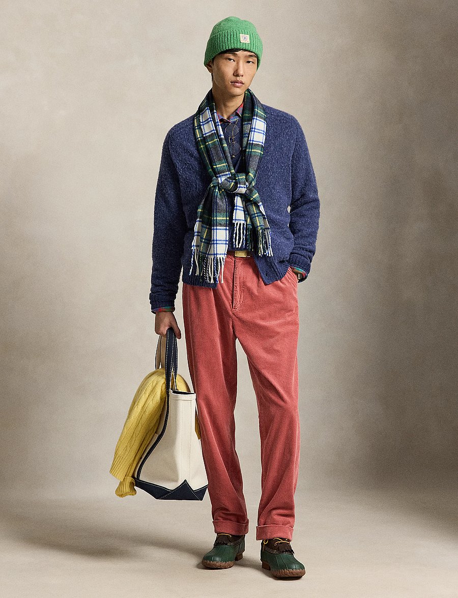 Polo Ralph Lauren - Suede-Patch Wool-Cashmere Sweater - Ümmarguse kaelusega kudumid - basalt navy hthr - 4