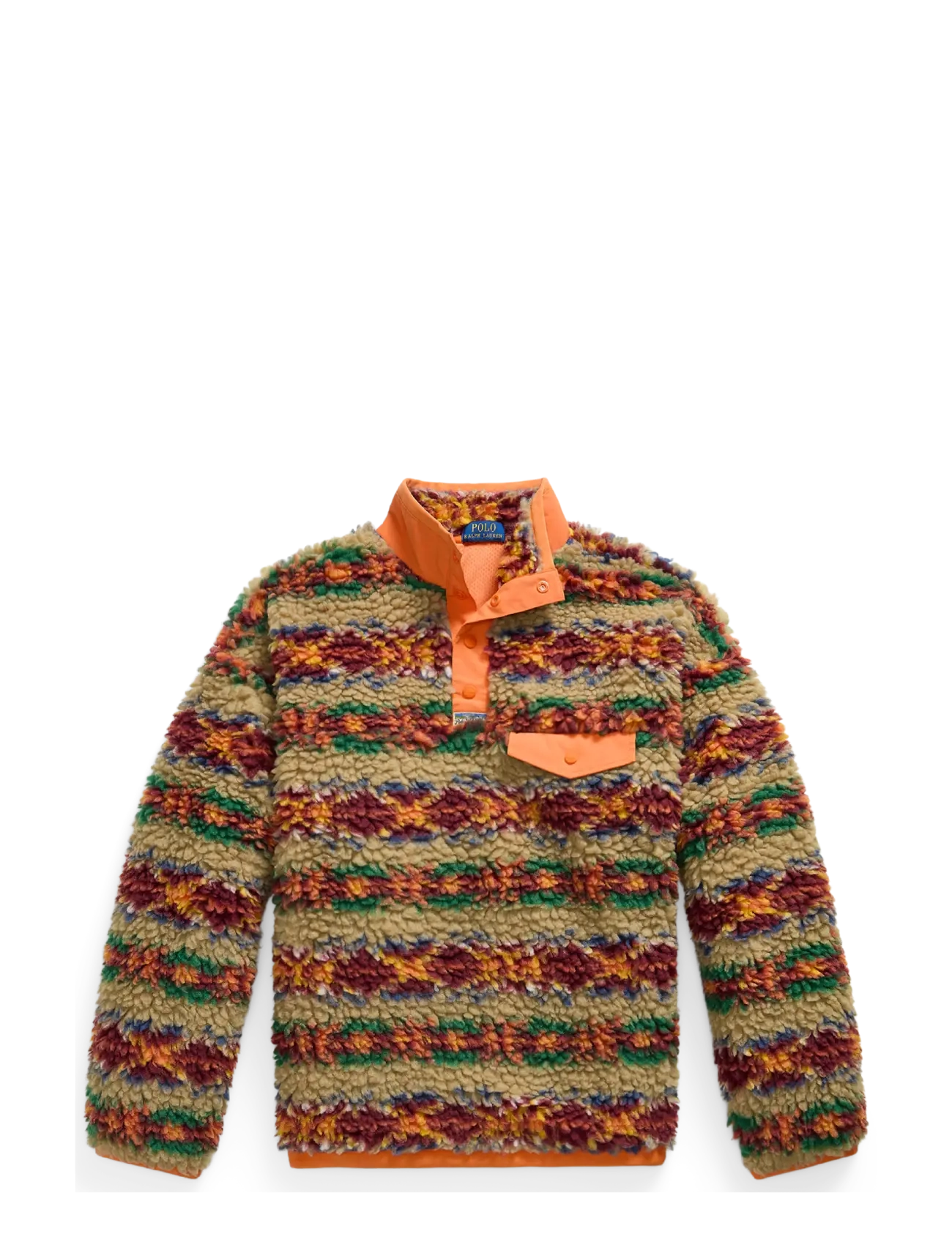 Polo Ralph Lauren Relaxed Fit Pile Fleece Pullover - Polo Ralph Lauren - RED ROCK FAIRISLE / orange