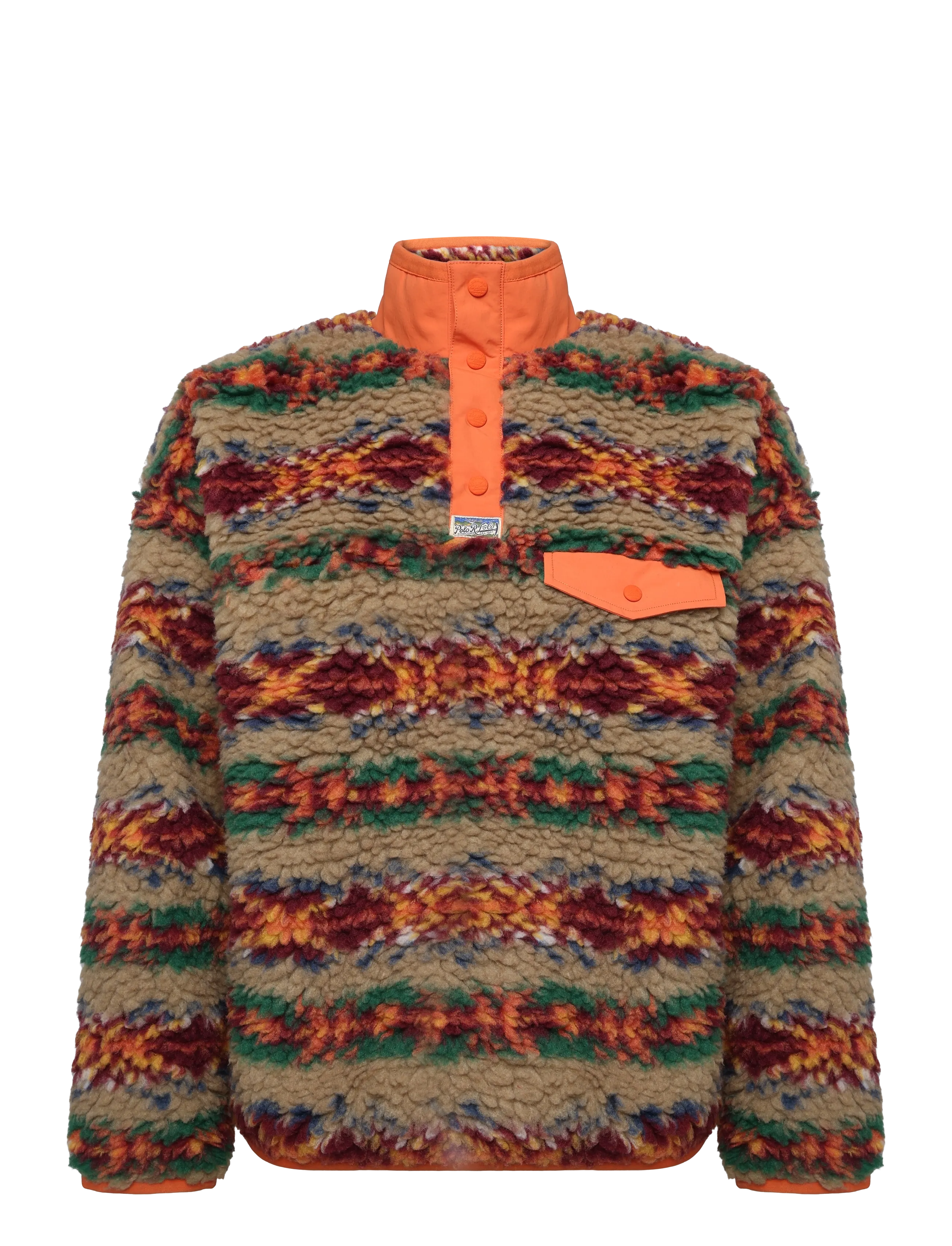 Polo Ralph Lauren Relaxed Fit Pile Fleece Pullover - Teddy sweaters - RED ROCK FAIRISLE / orange