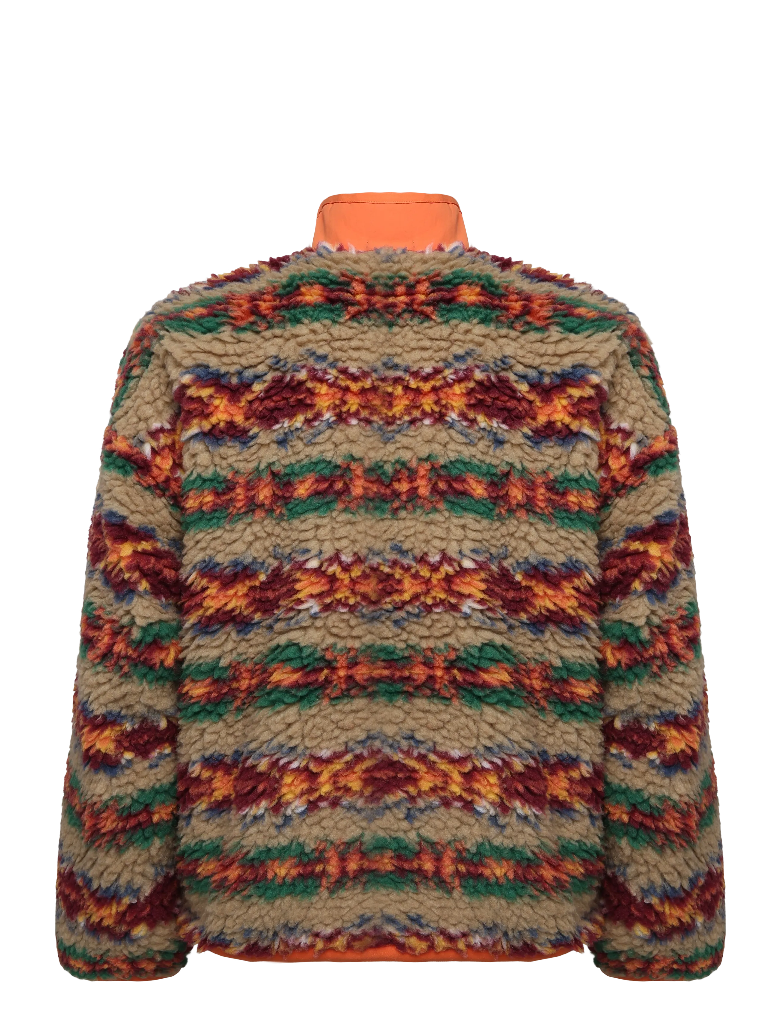 Polo Ralph Lauren - Relaxed Fit Pile Fleece Pullover - teddy sweaters - red rock fairisle - 1