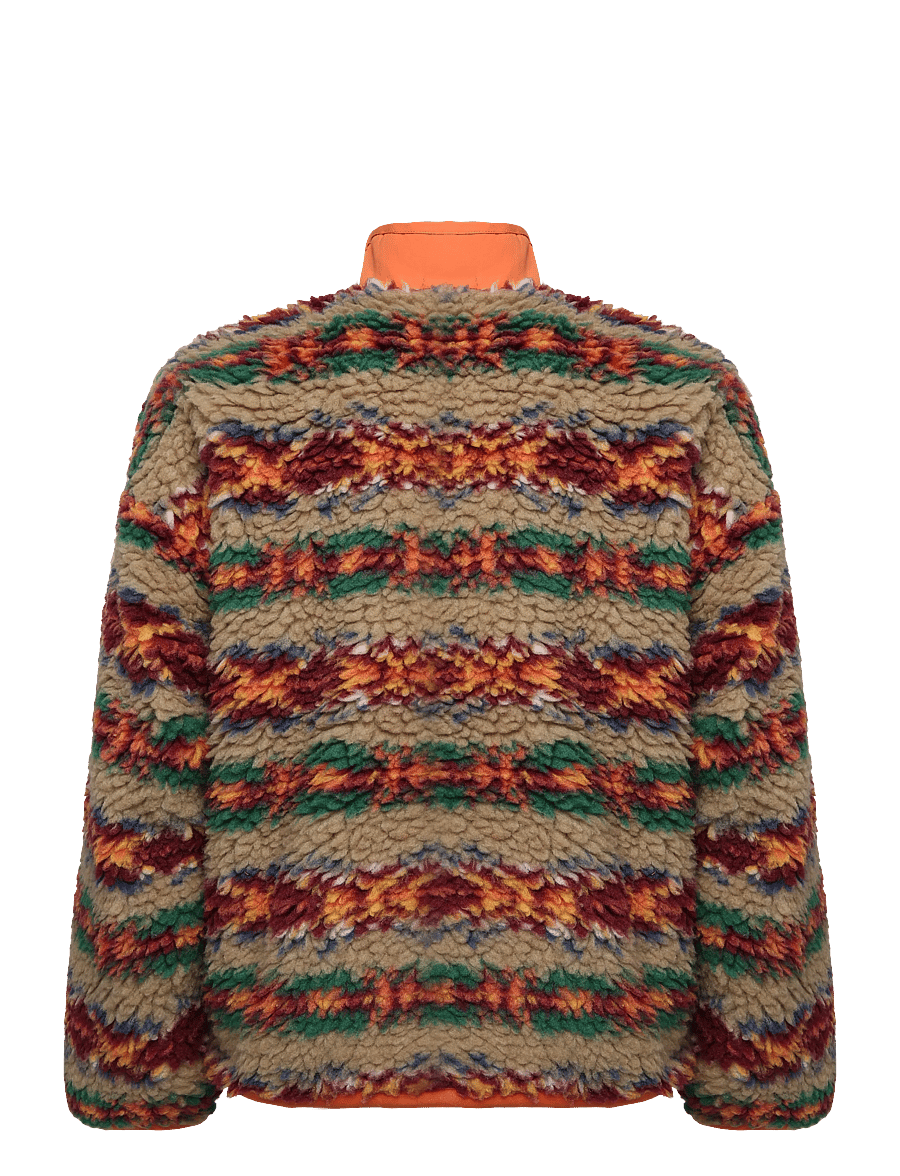 Polo Ralph Lauren - Relaxed Fit Pile Fleece Pullover - teddy sweaters - red rock fairisle - 1