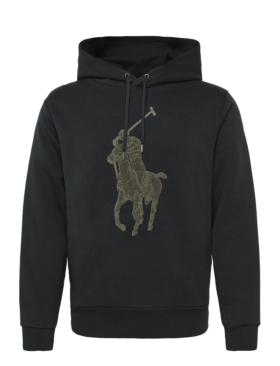 Polo Ralph Lauren - 30/1 DOUBLE KNT CVC-KNT-SWEATSHIRT - hættetrøjer - polo black - 0
