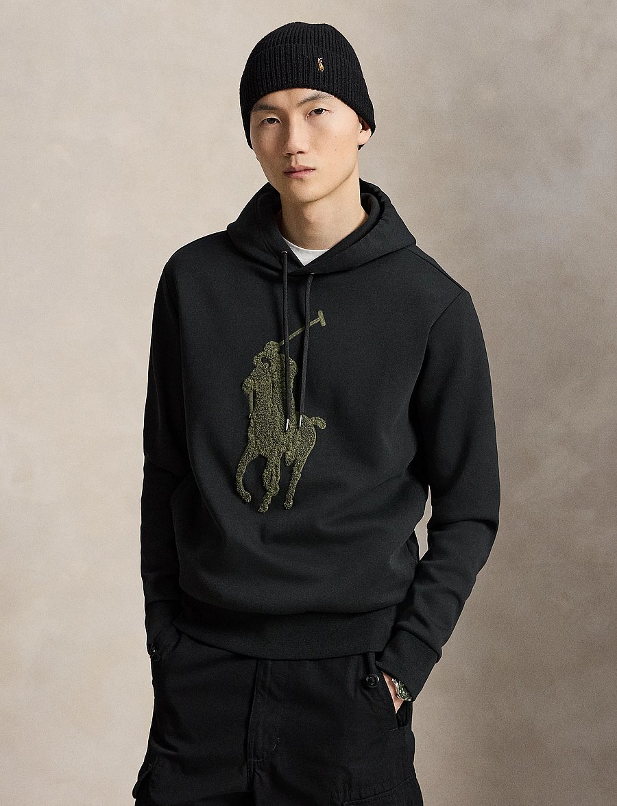Polo Ralph Lauren - Big Pony Double-Knit Hoodie - kapuzenpullover - polo black - 1