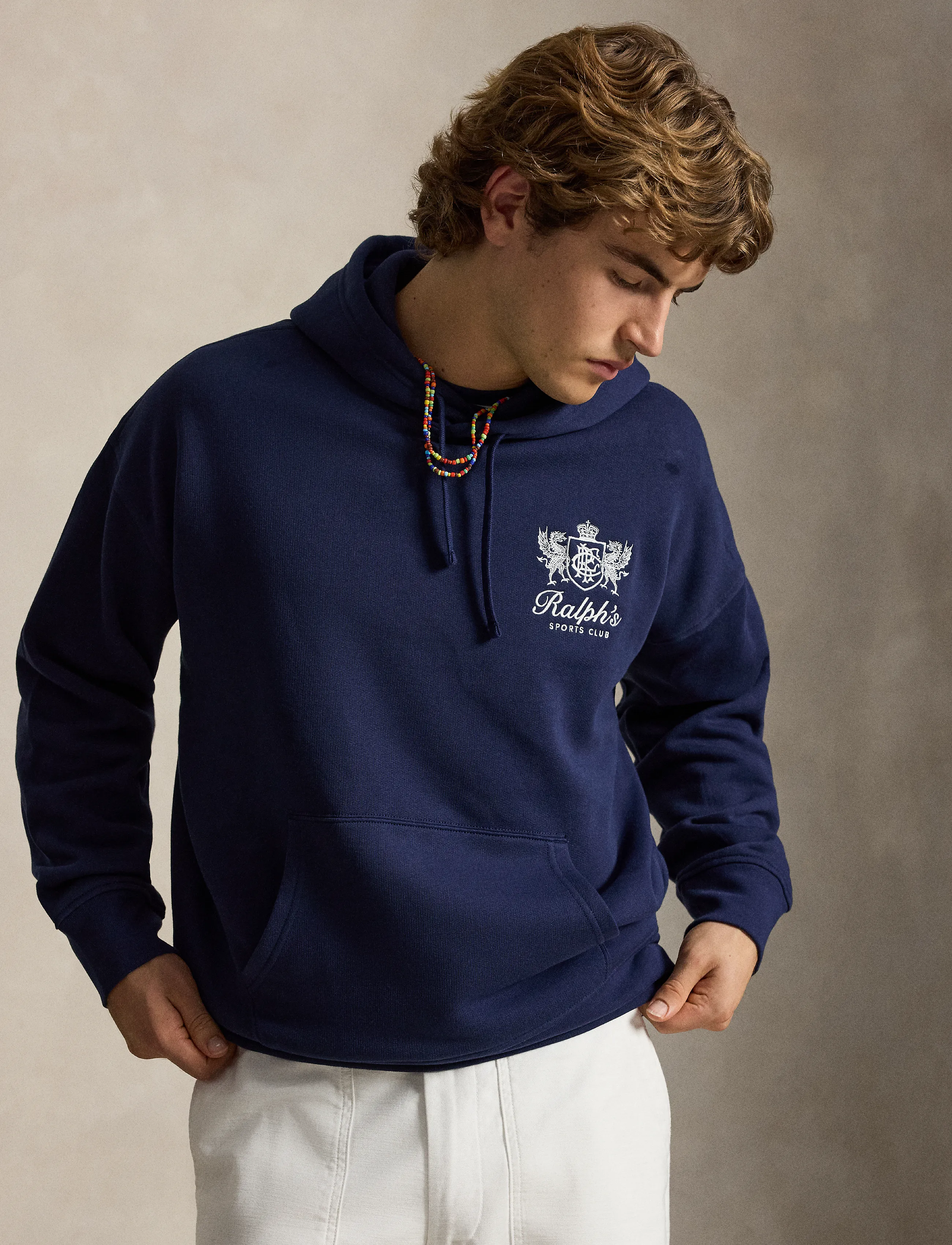 Polo Ralph Lauren Hoodie i fleece med tryck Relaxed Fit - Preppy - NEWPORT NAVY / navy