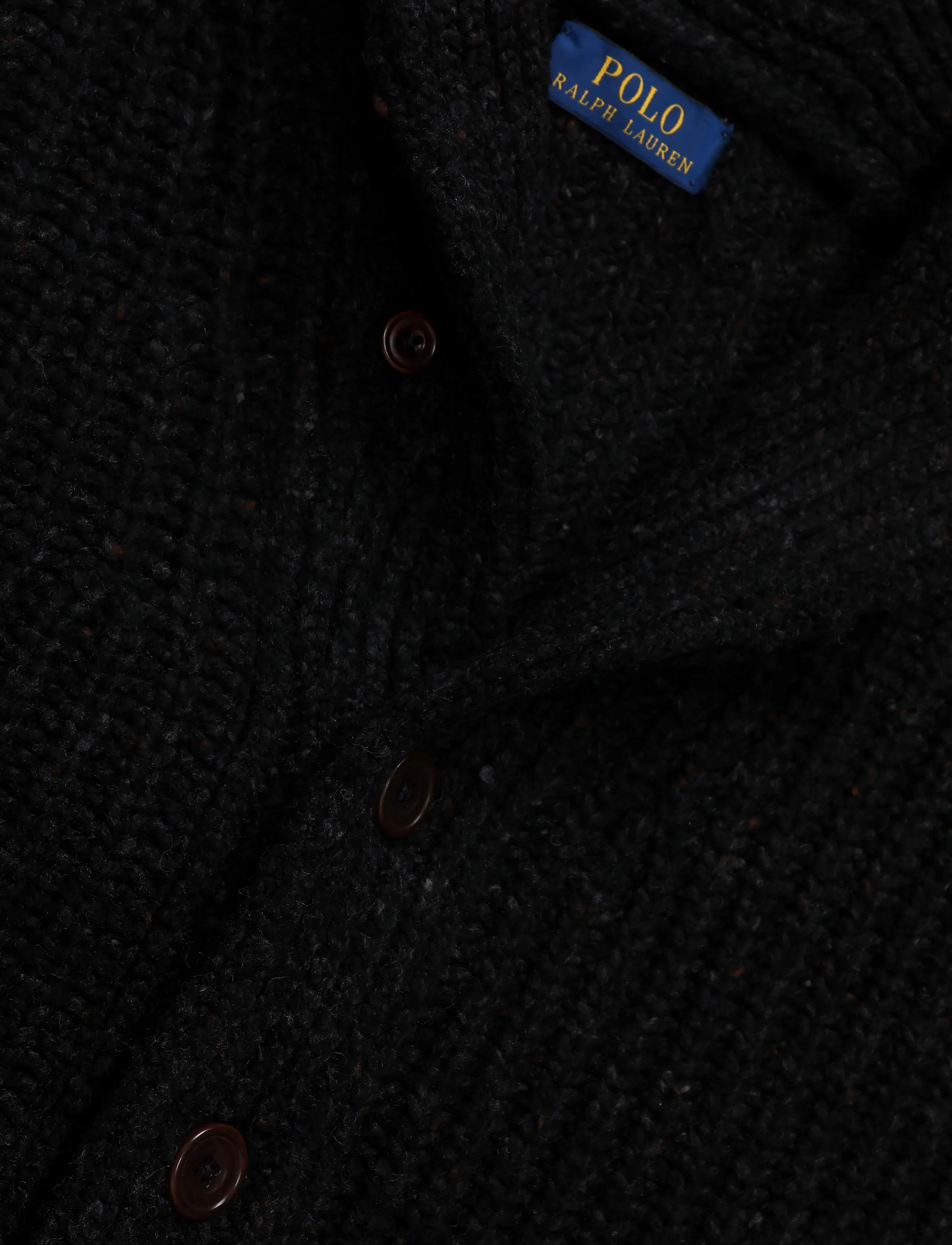 Polo Ralph Lauren - Wool-Blend Shawl Cardigan - cardigans - black marl - 2