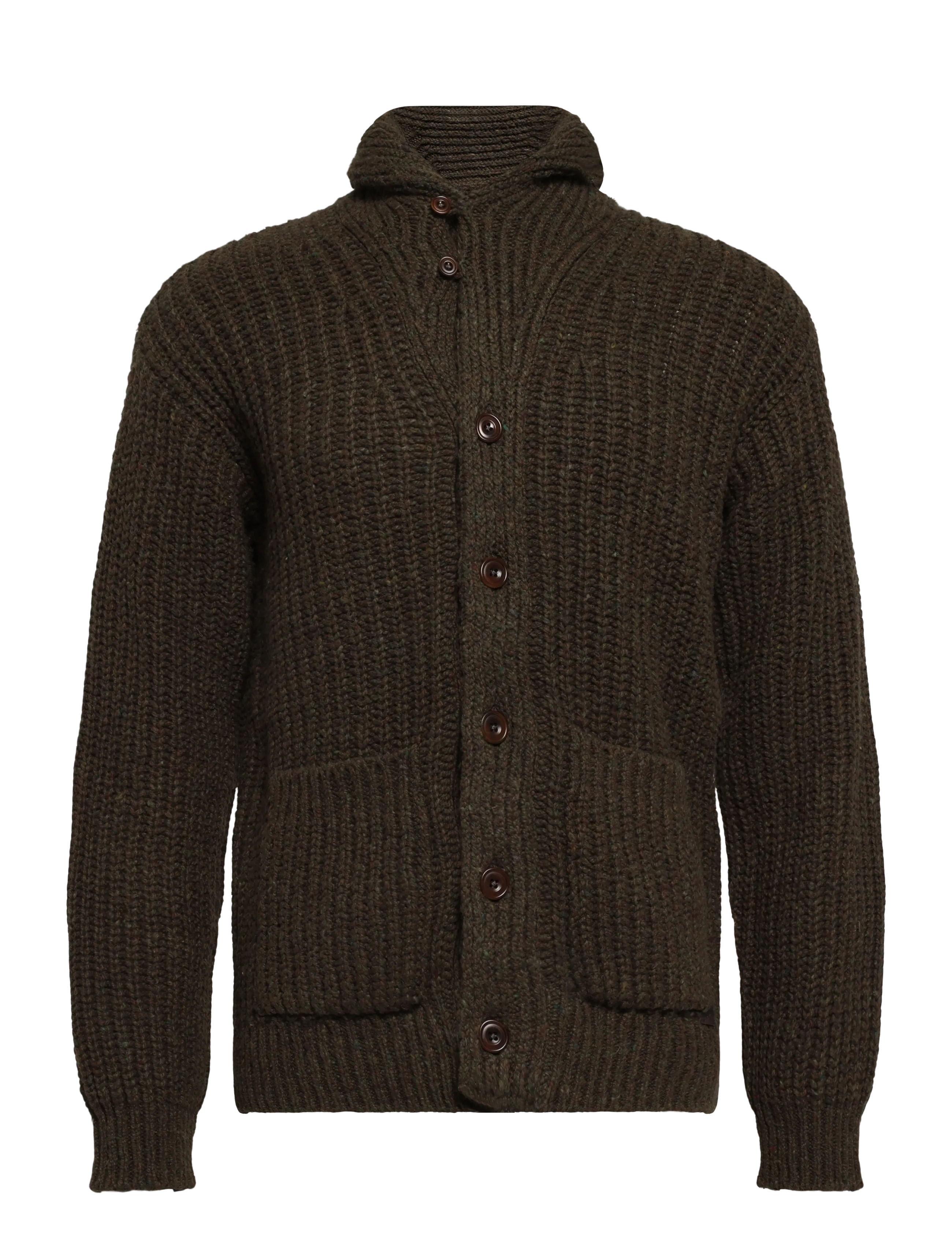 Polo Ralph Lauren Wool-Blend Shawl Cardigan - Vis alt - OLIVE BROWN MARL / khaki/green