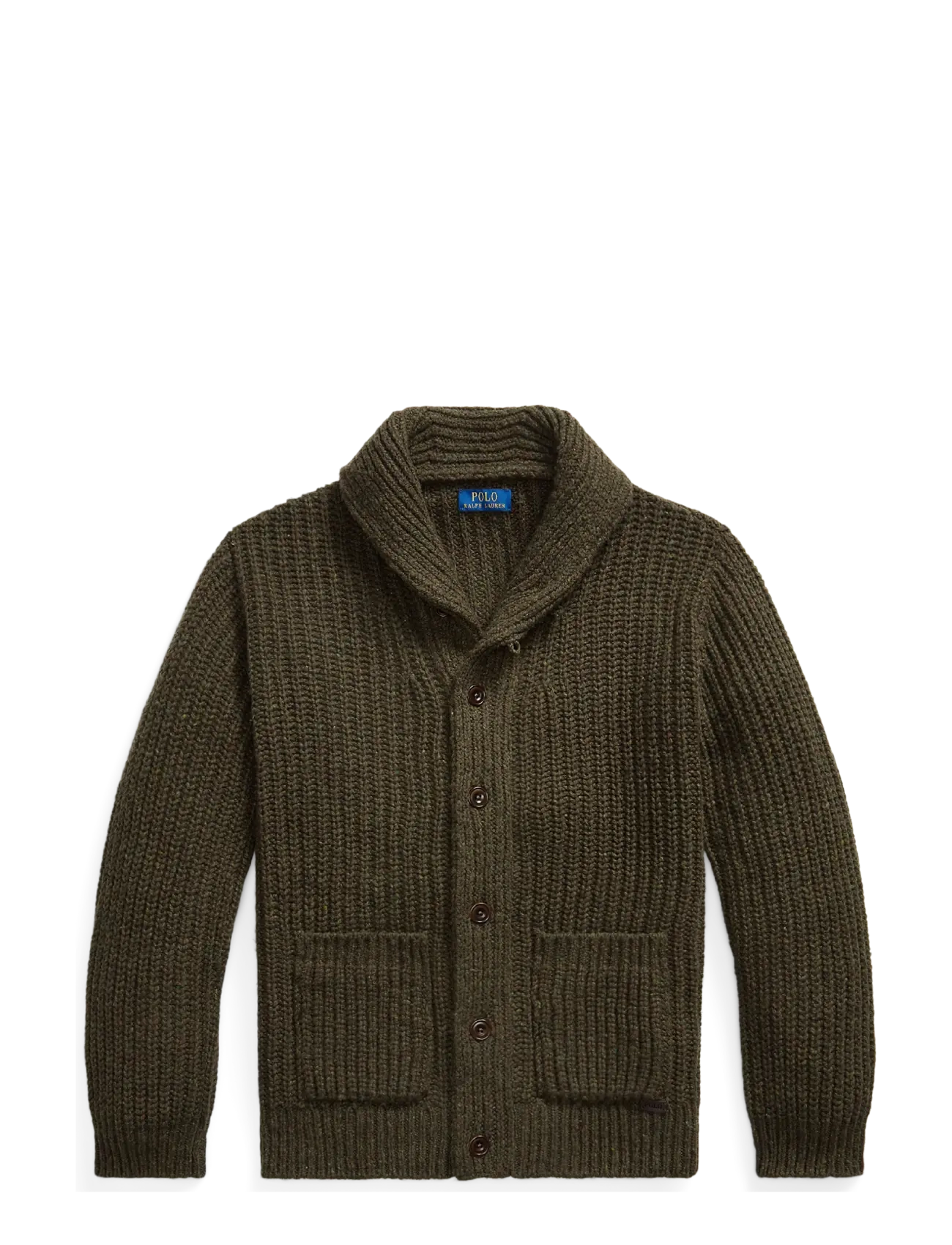 Polo Ralph Lauren Wool-Blend Shawl Cardigan - Cardigans - OLIVE BROWN MARL / khaki/green