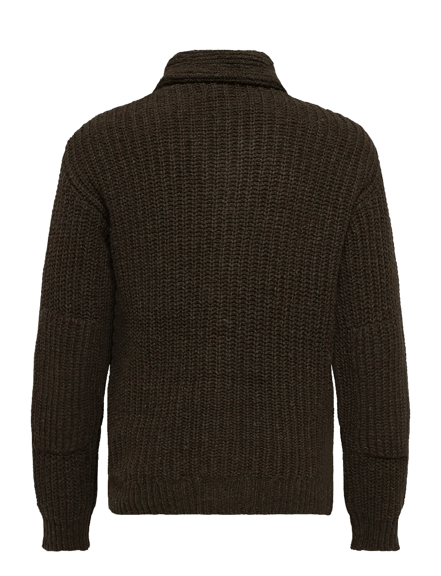 Polo Ralph Lauren - Wool-Blend Shawl Cardigan - cardigans - olive brown marl - 2