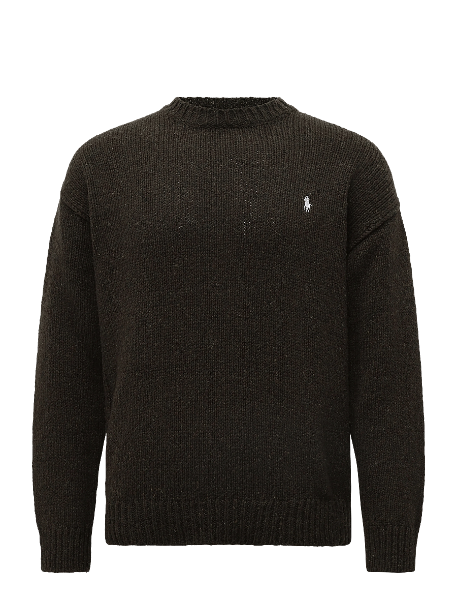 Polo Ralph Lauren - Wool-Blend Crewneck Sweater - round necks - olive brown marl - 0